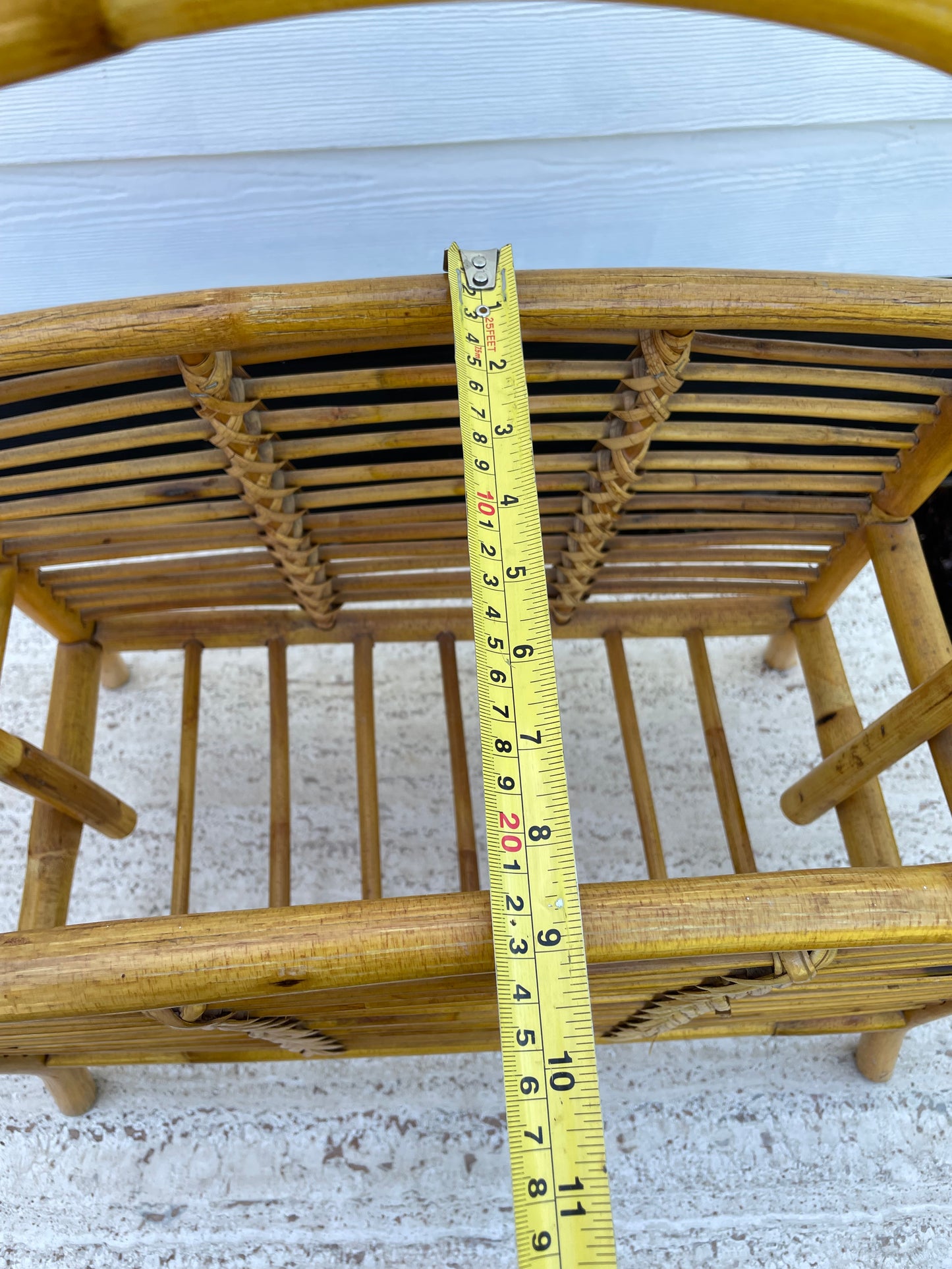 Vintage Boho Bamboo Magazine Rack