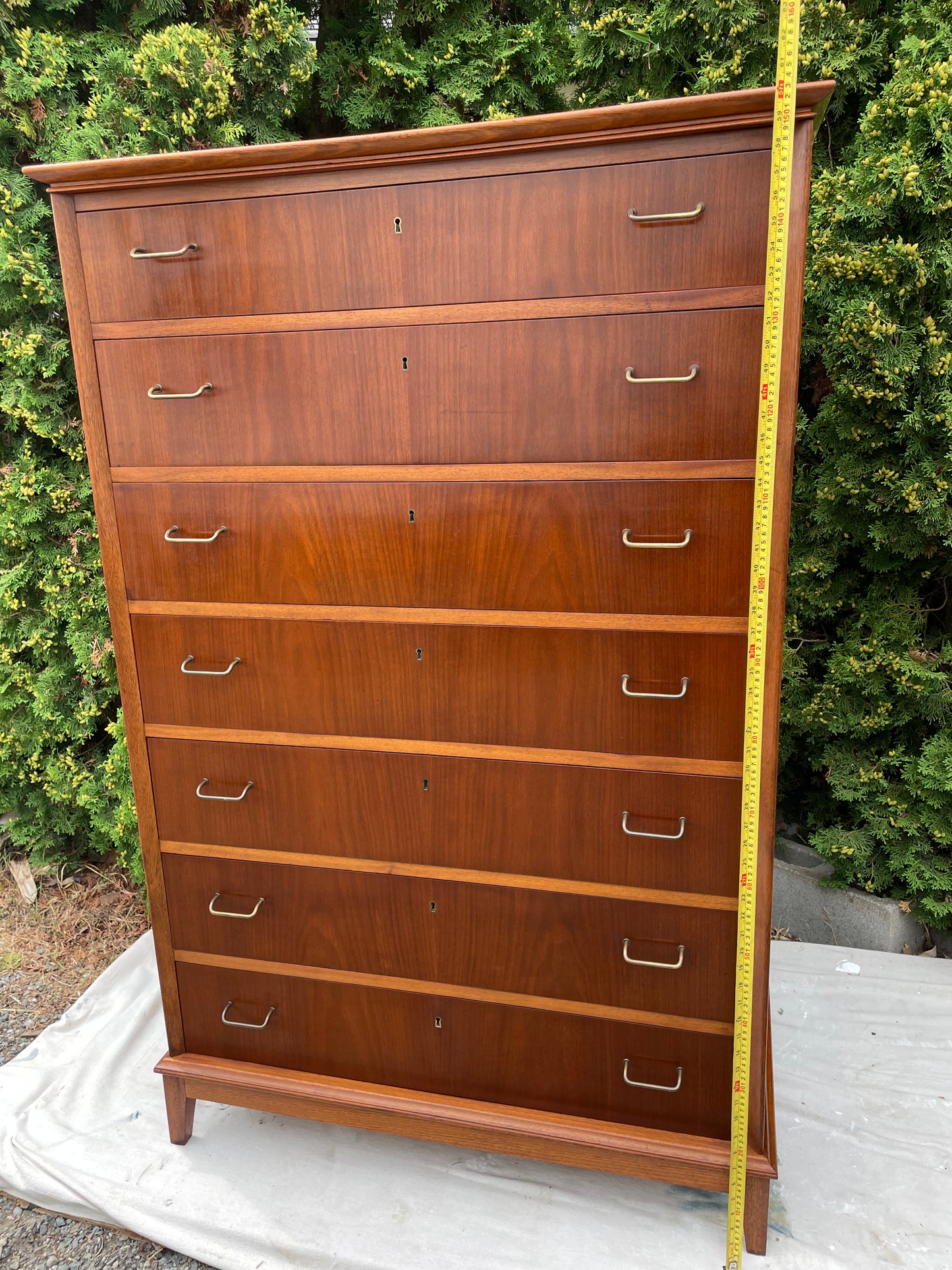 Danish Highboy Dresser Chest by Ole Wanscher