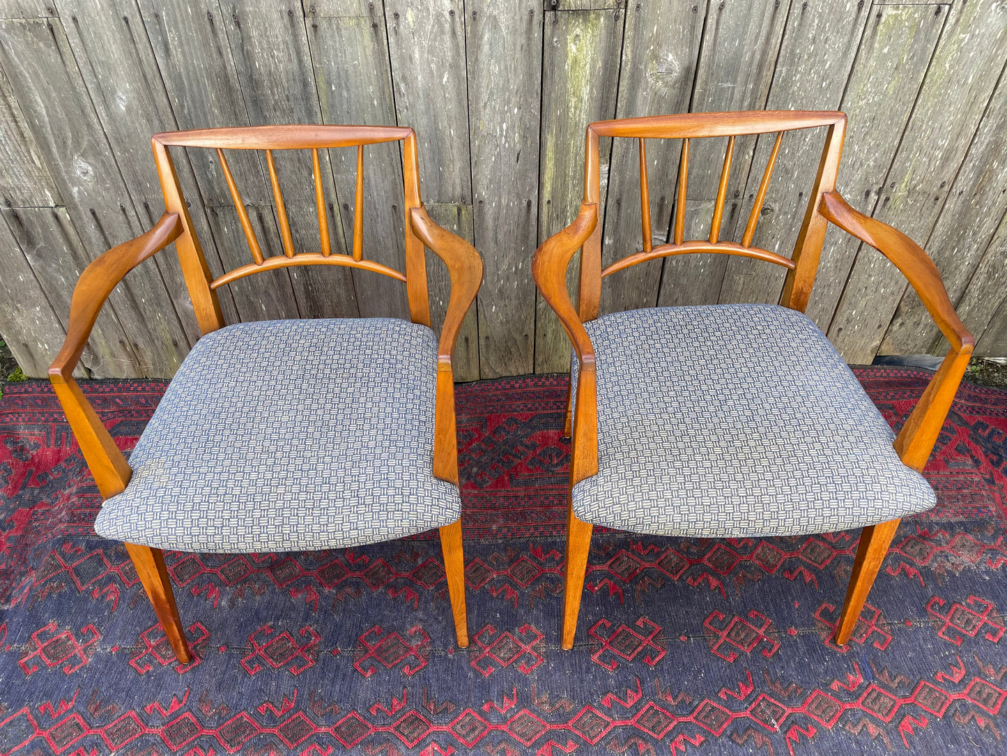 Mid 20th Century Edward Wormley for Dunbar Spindle Back Dining Chairs Set of 4