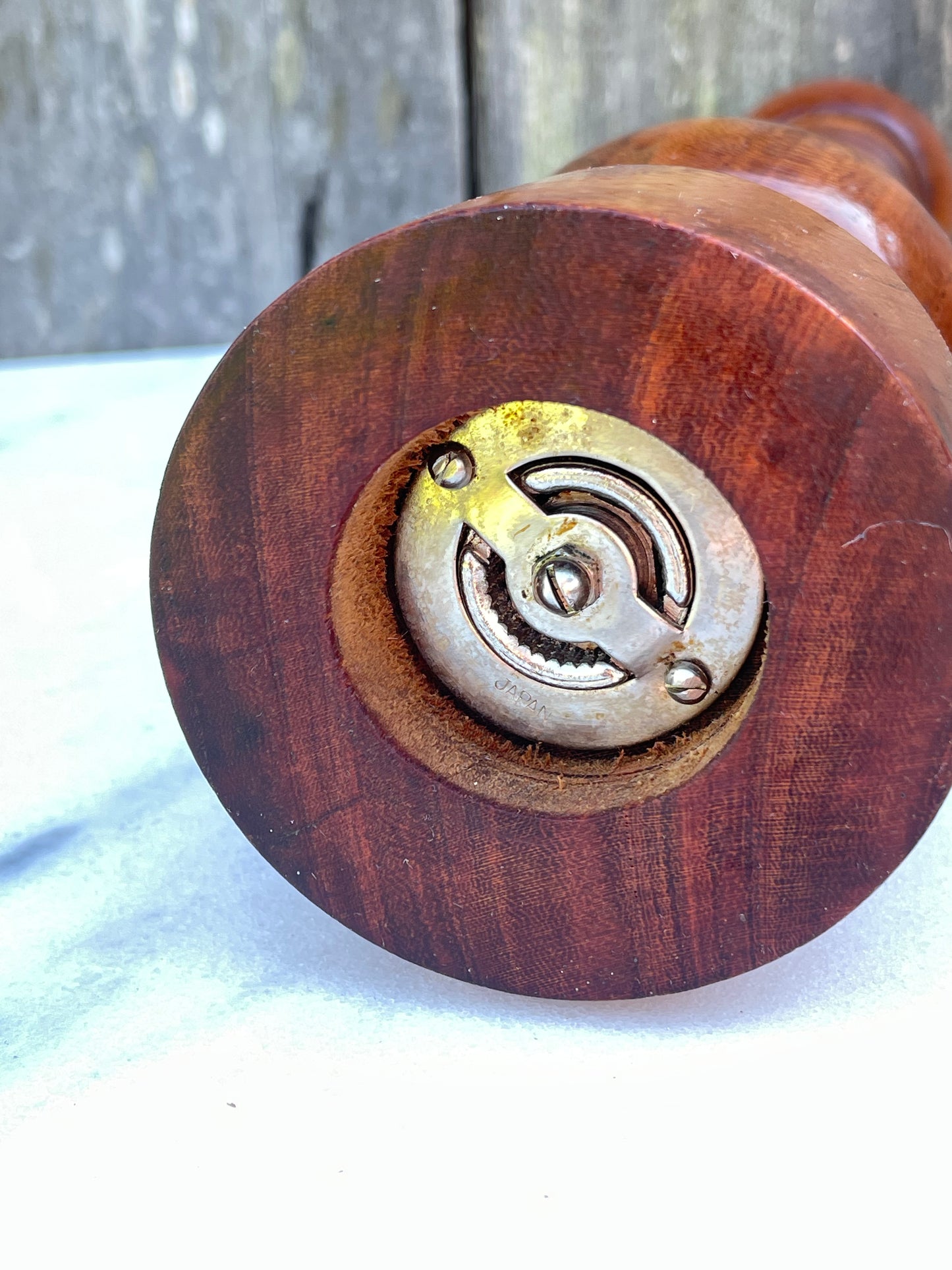 Mid 20th Century Vintage Japanese Hardwood Pepper Mill