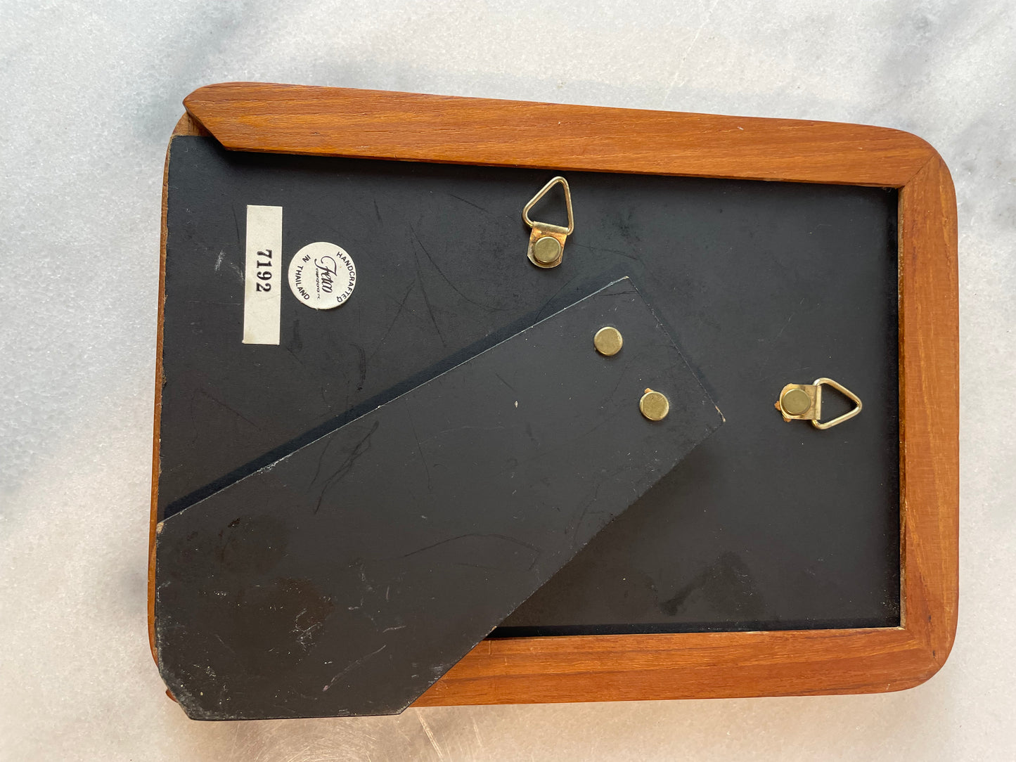 Mid-Century Modern Solid Teak Picture Frame Danish Modern Wall or Tabletop Display