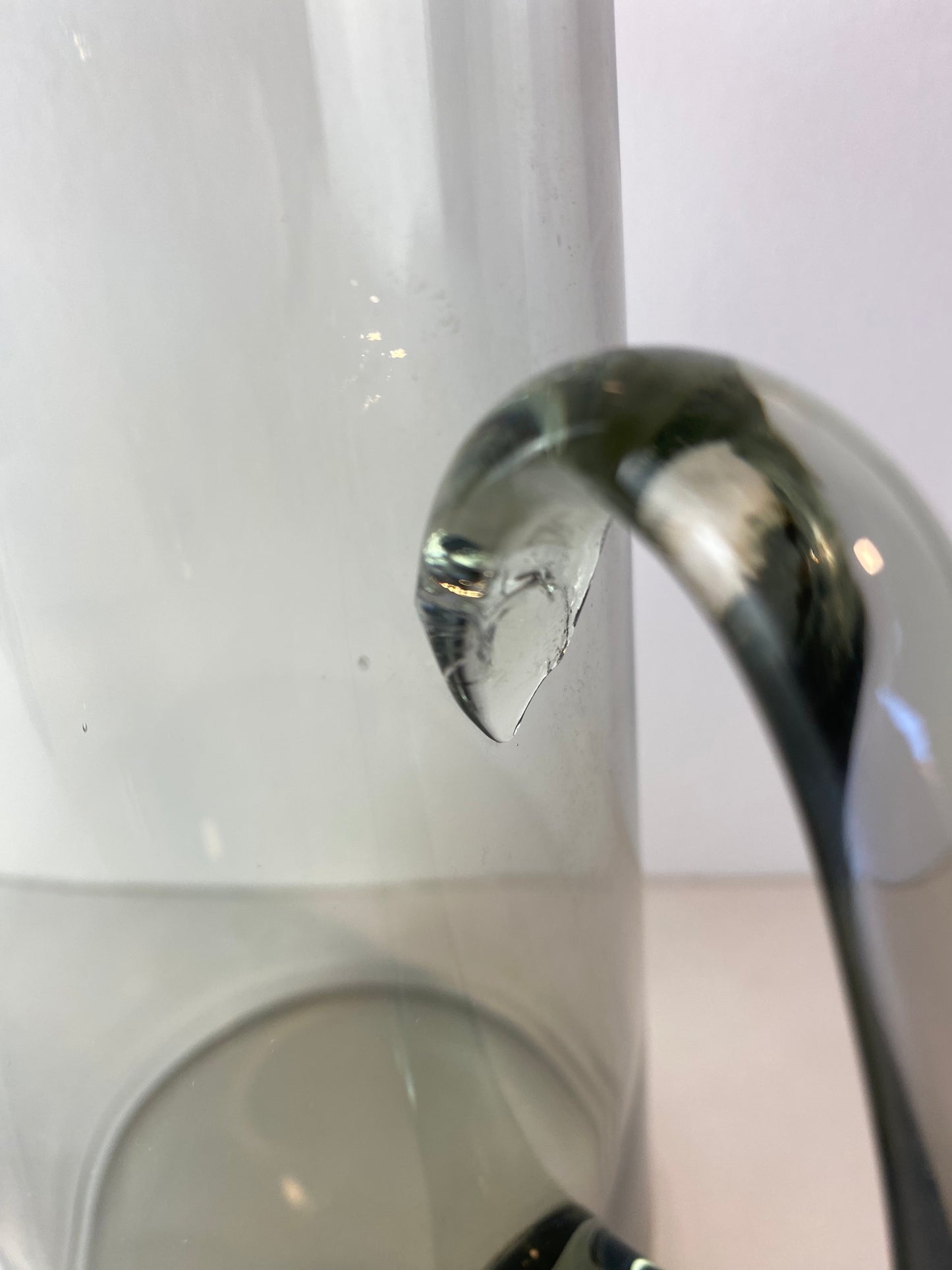 1960s Danish Modern Per Lütken for Holmegaard Smoked Glass Martini Pitcher