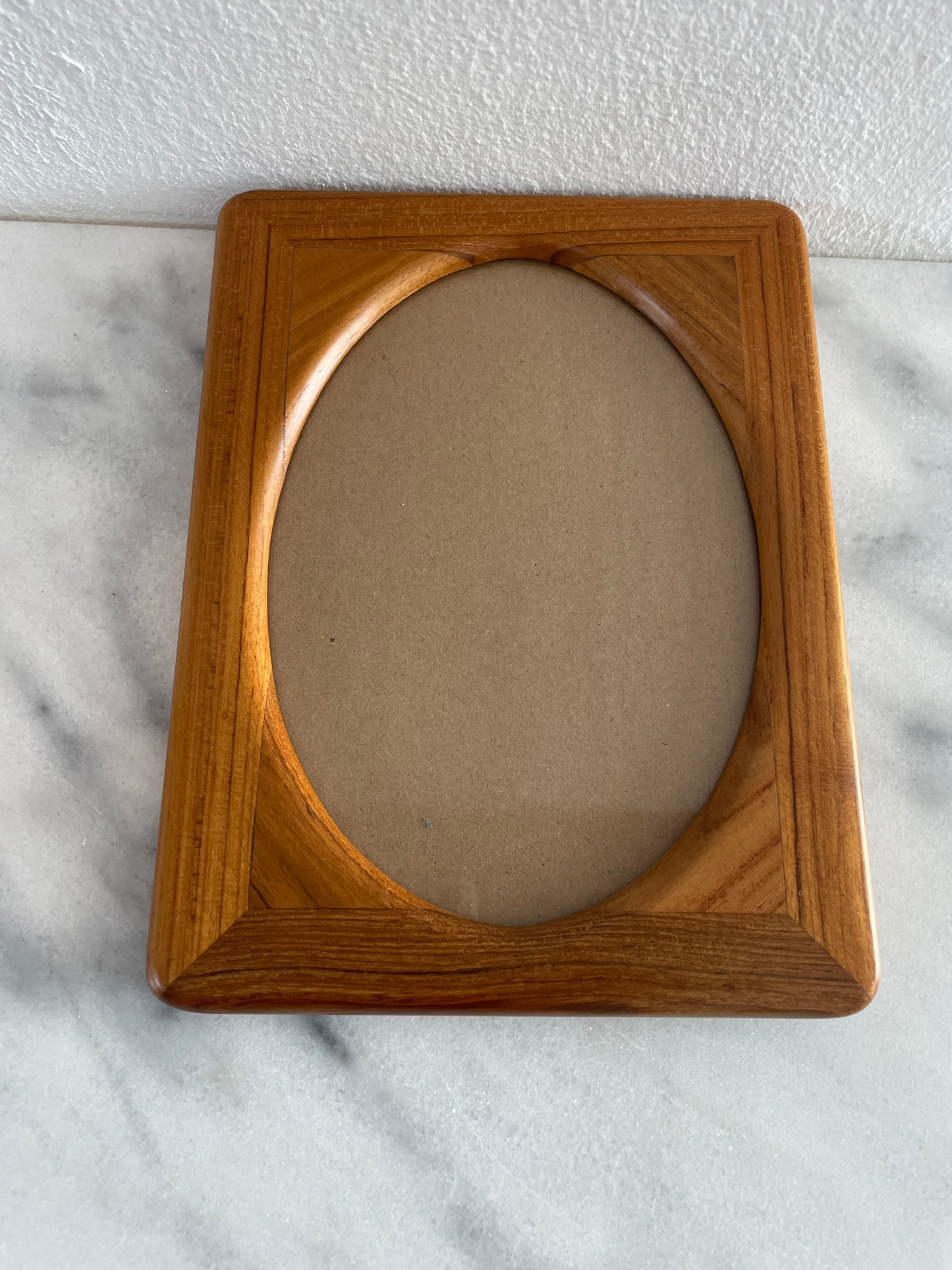 Solid Teak Wood Wall or Tabletop Picture Frame