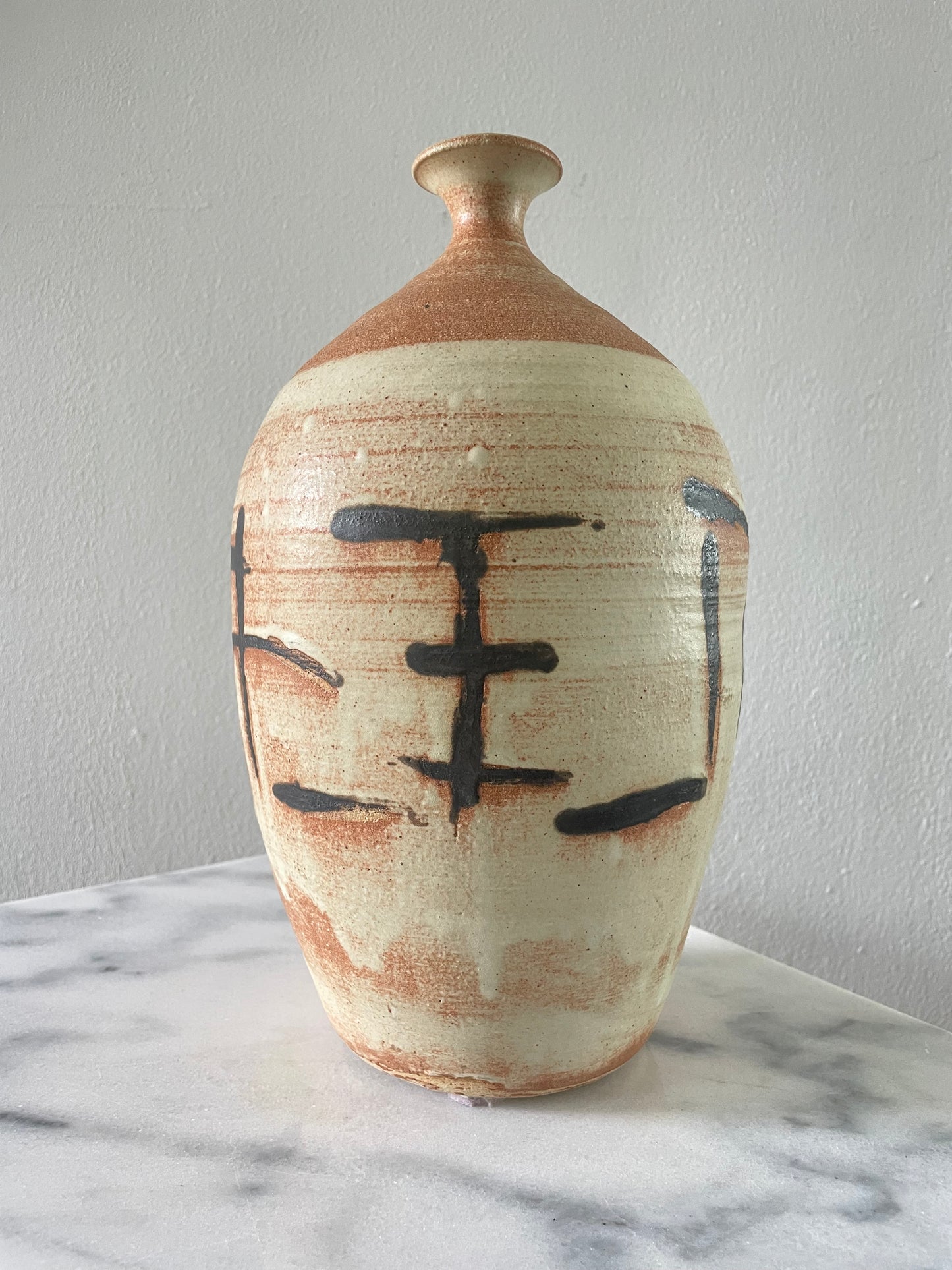 Mid 20th Century Signed Large Scale Figured Ceramic Studio Pottery