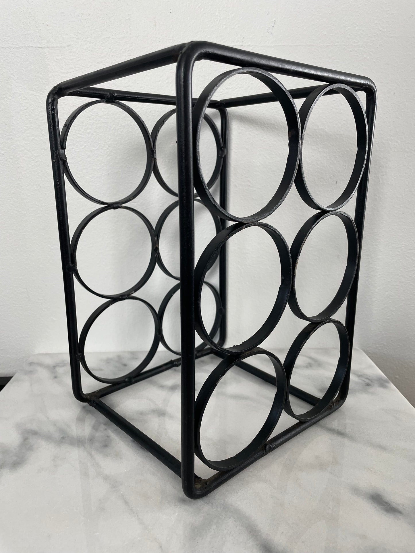 Mid-Century Arthur Umanoff Style Wrought Iron Wine Rack