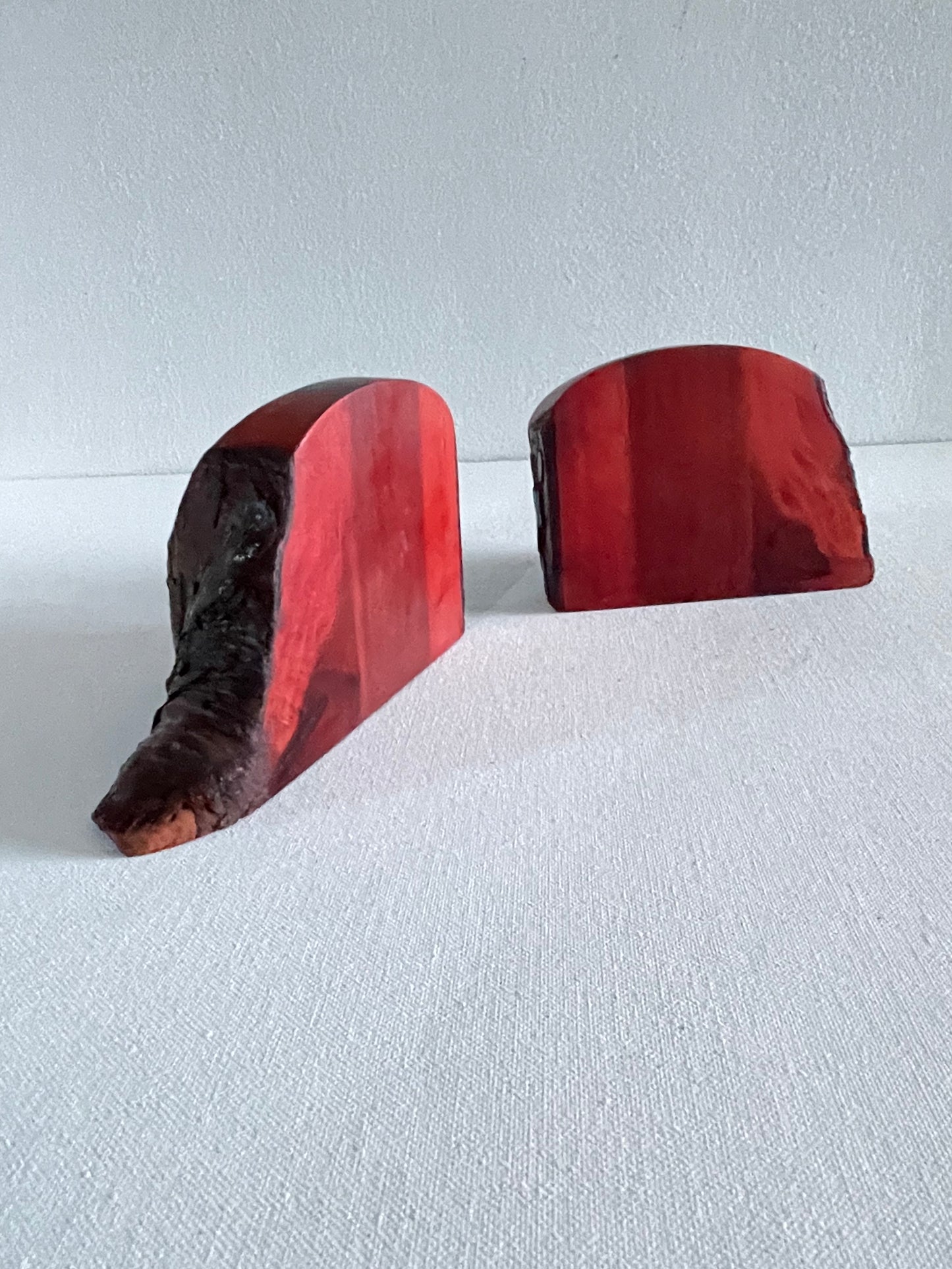 Mid-Century Modern California Sequoia Tree Bookends- Set of 2