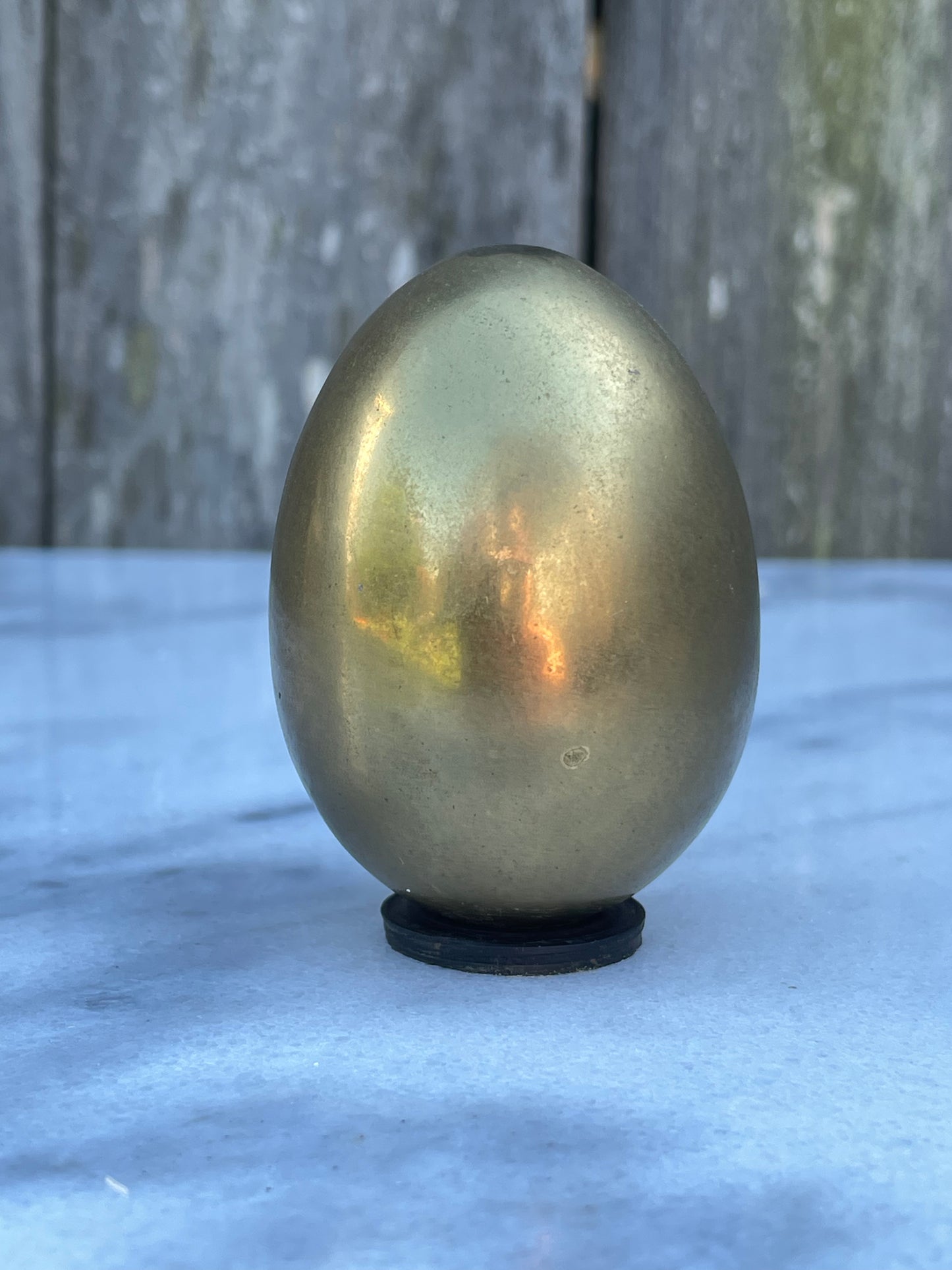 Mid 20th Century Vintage Modernist Brass Egg