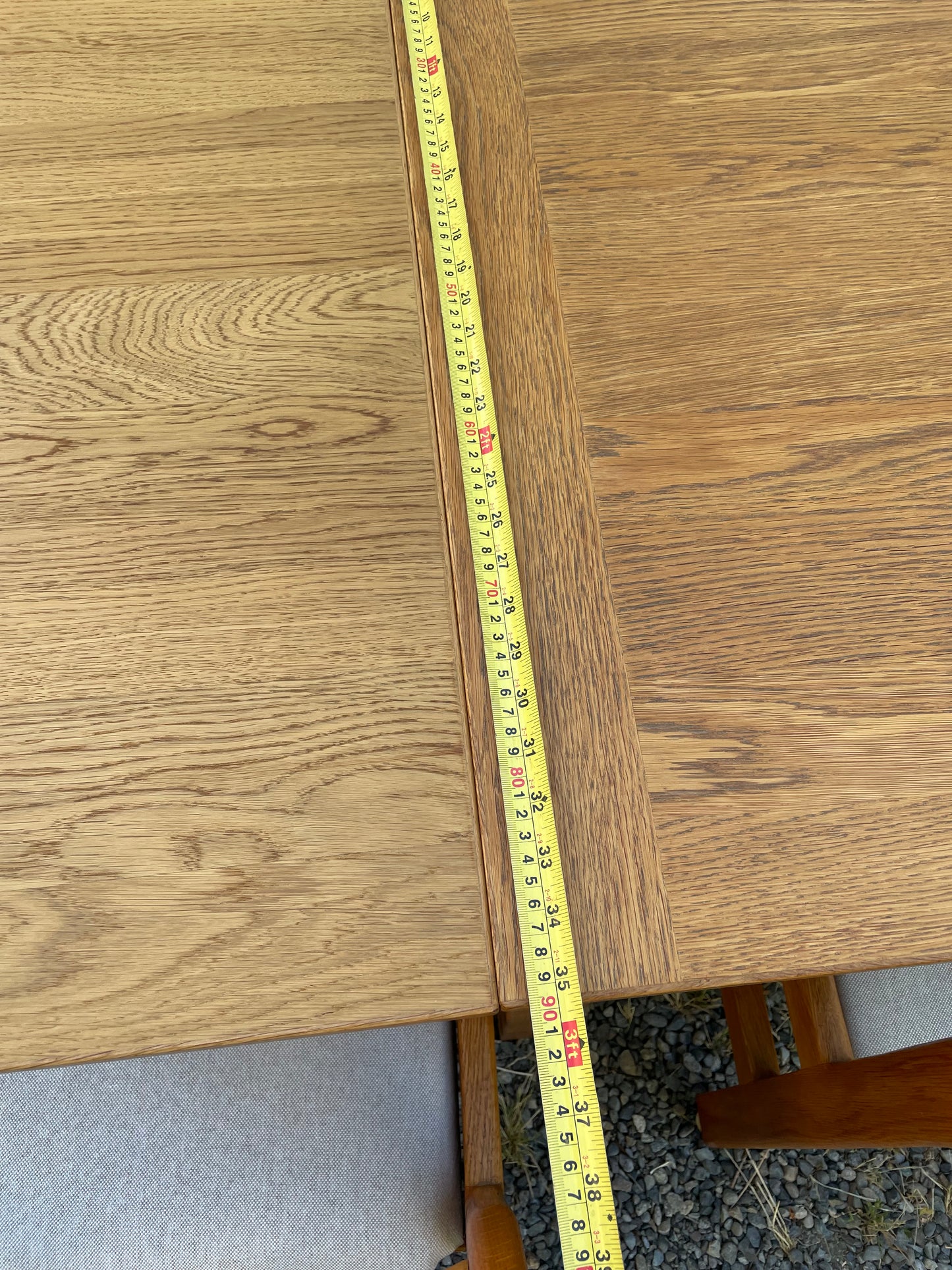 Late 20th Century Mid-Century Danish Modern Light Oak Expandable Dining Set of 5