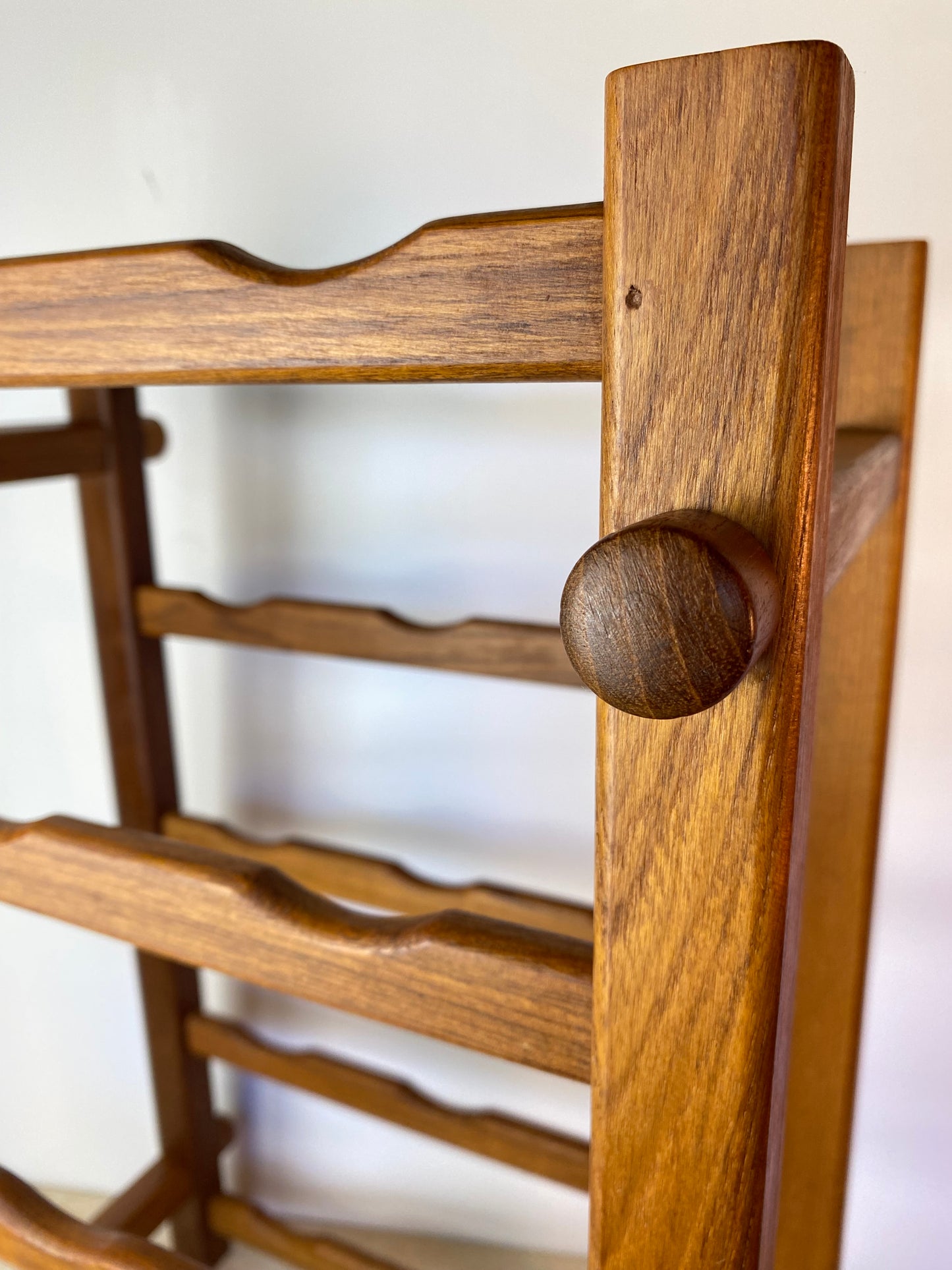 Vintage Winsome Wood Teak Wine Rack, Danish Modern Style