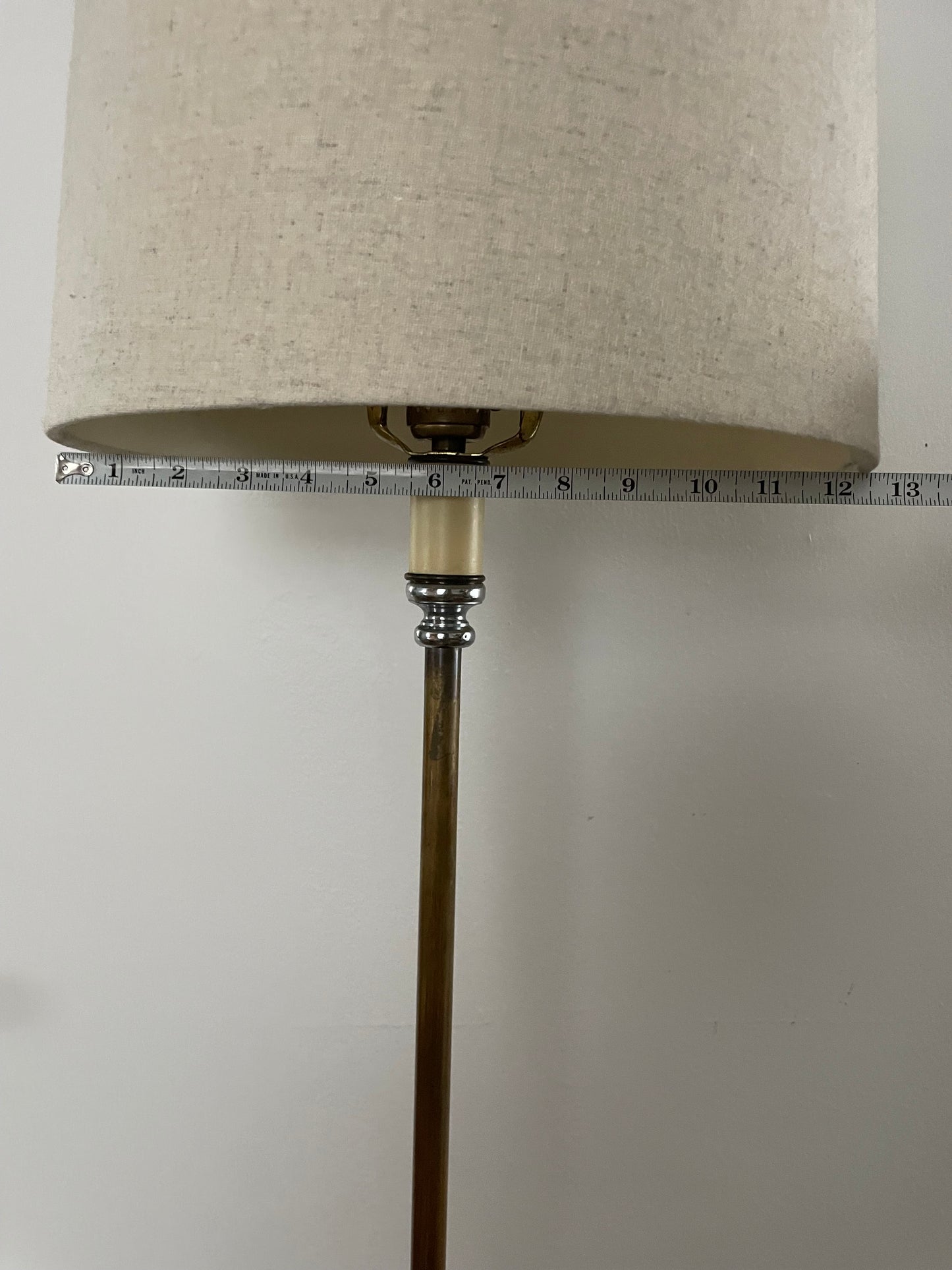 1972 Chapman Hunting Horn Form Floor Lamp With Black Base — Mid-Century Modern