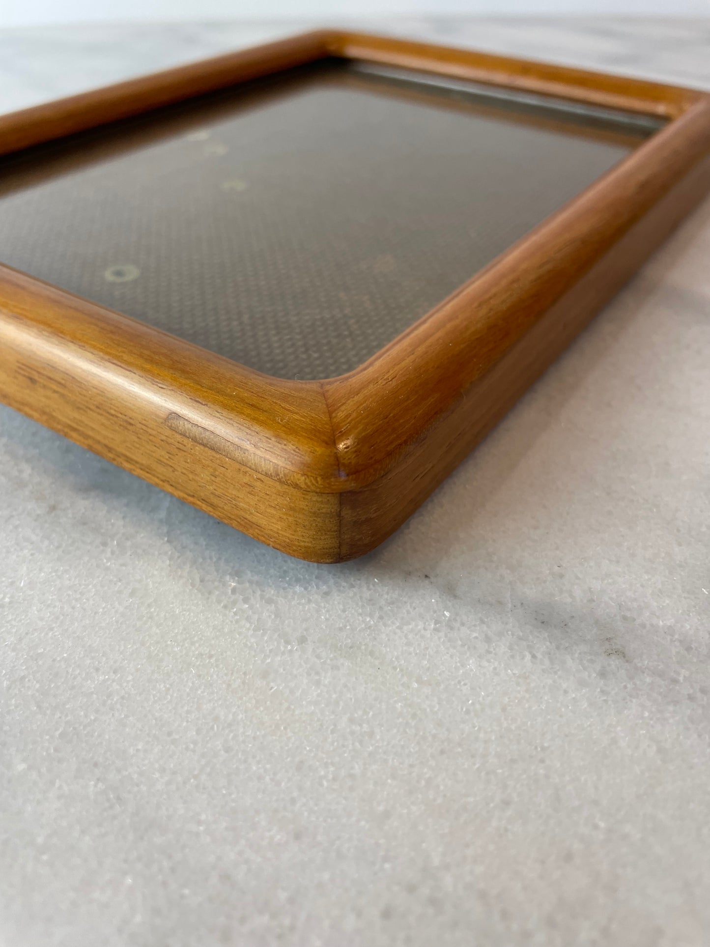 Mid-Century Modern Solid Teak Picture Frame Danish Modern Wall or Tabletop Display