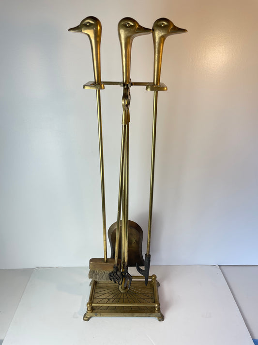 Duck Head Fireplace Set