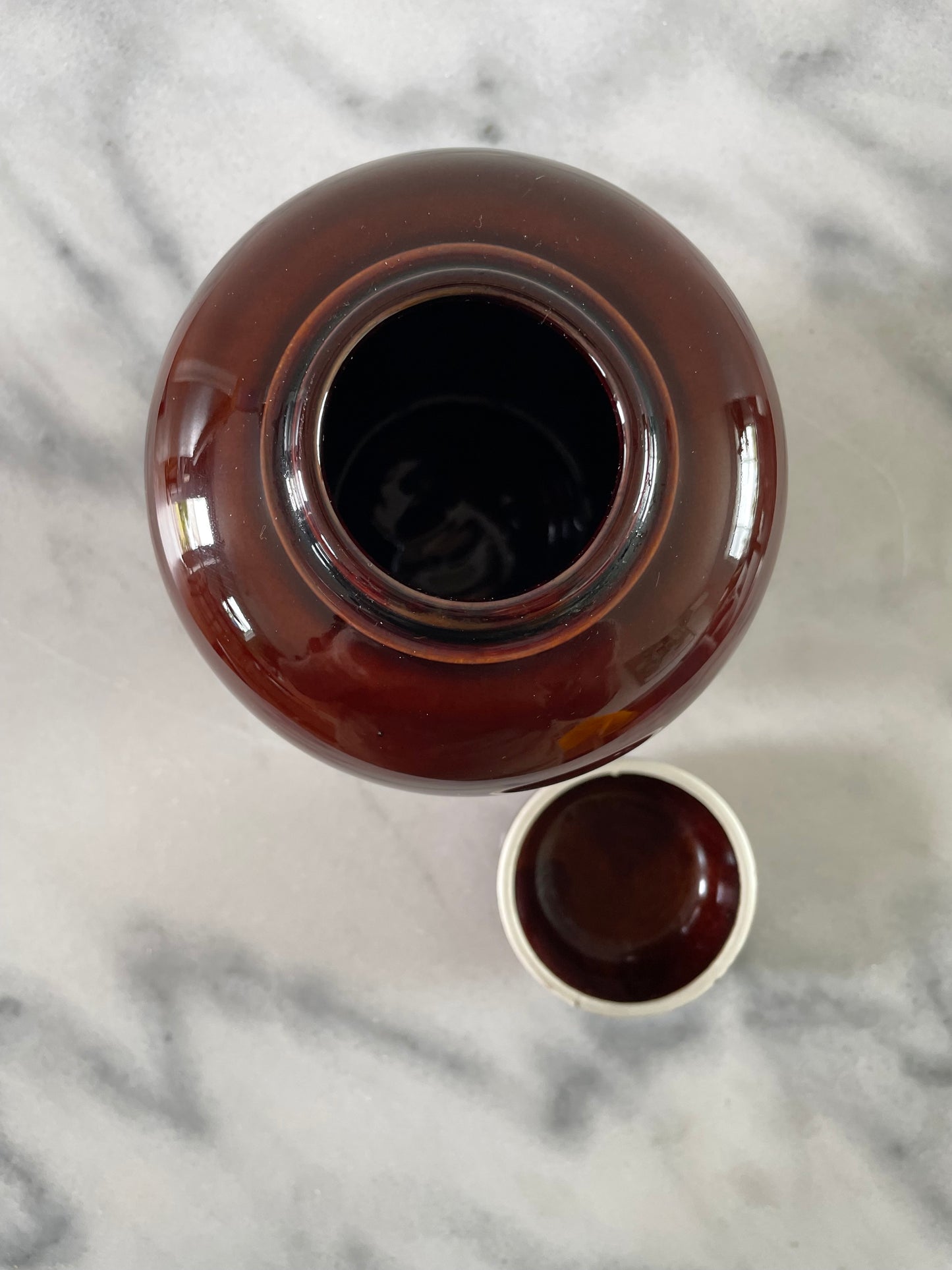 Vintage Mid-Century Japanese Modern Lidded Ginger Jar