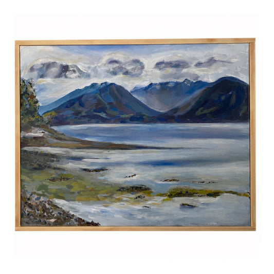 Original Pacific Northwest Landscape Painting – Scenic Beach Seabeck WA by Francisco Peña