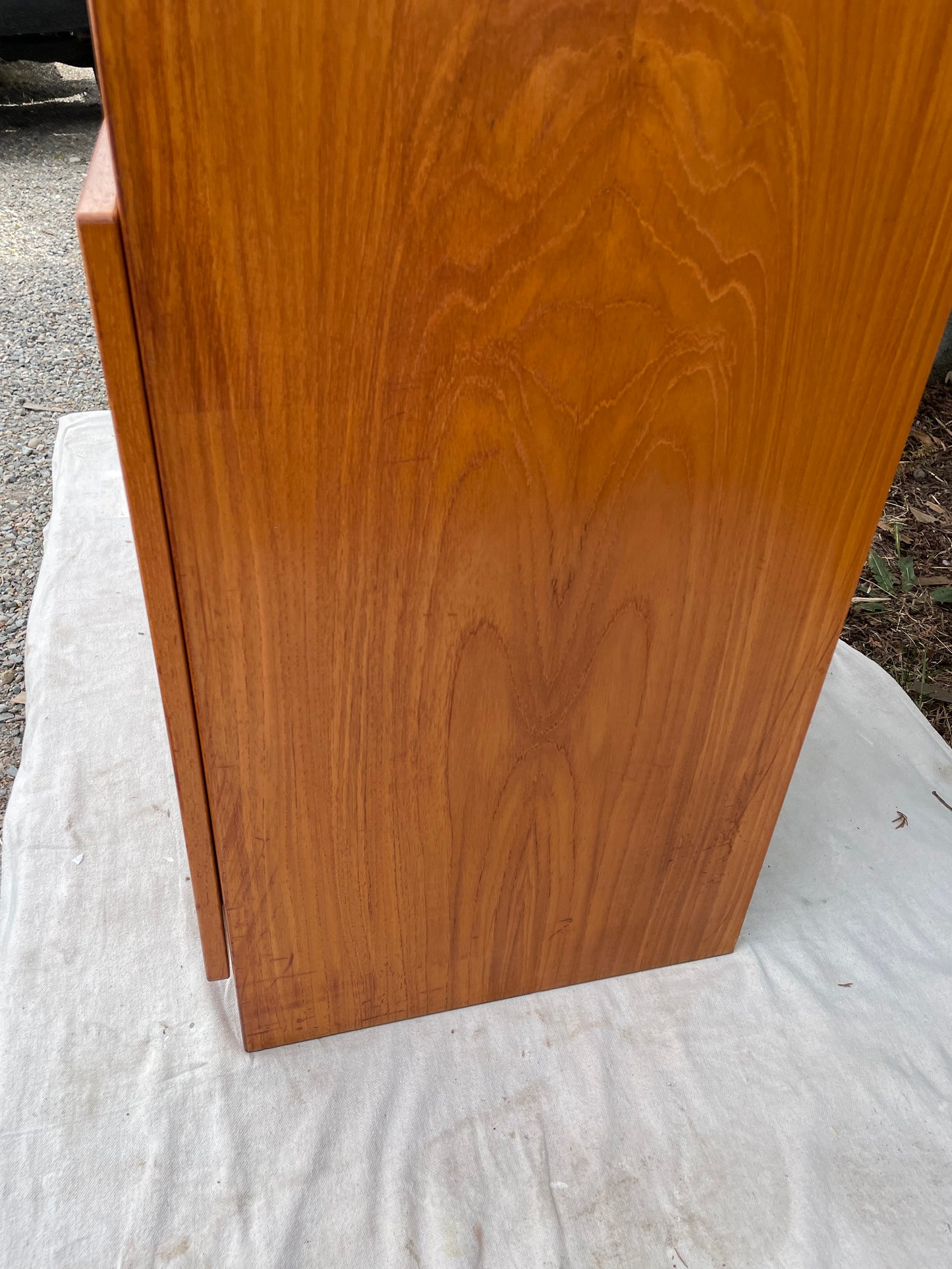 Danish Modern Teak & Smoked Glass Cabinet