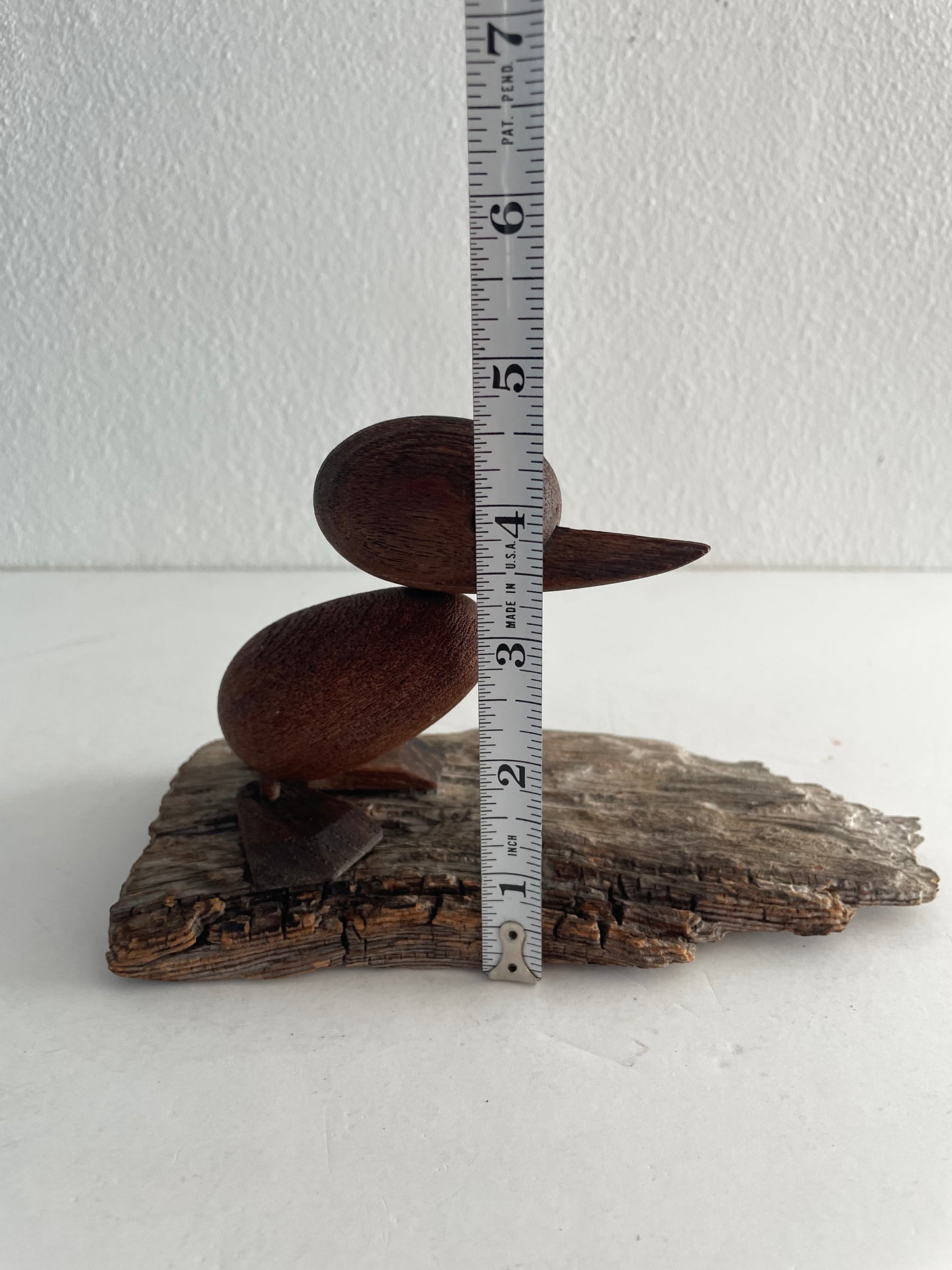 Mid-Century Danish Modern Hans Bolling Teak Duckling Figure on Driftwood
