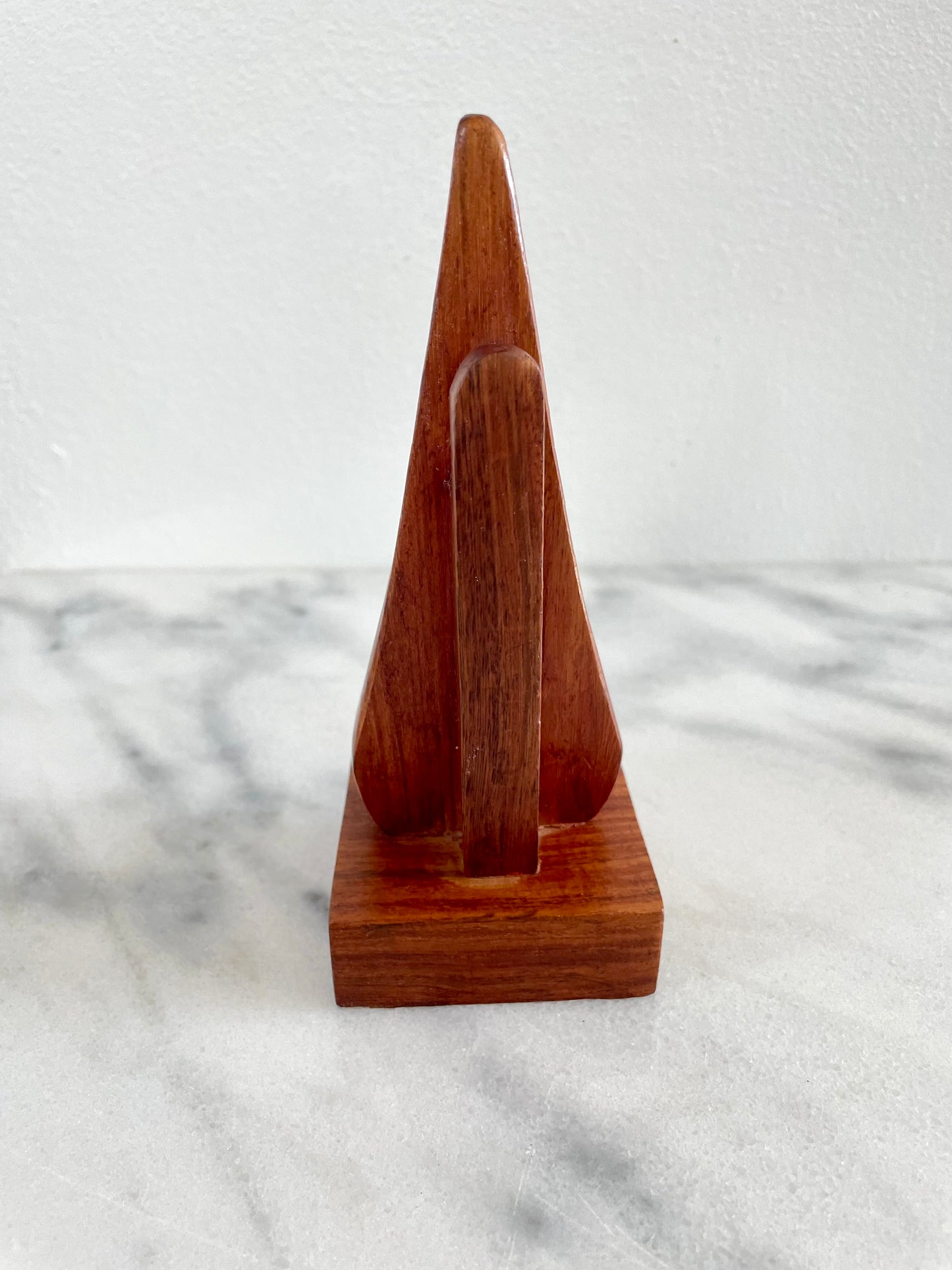 Mid 20th Century Teak Exotic Wood Glasses Stand Display