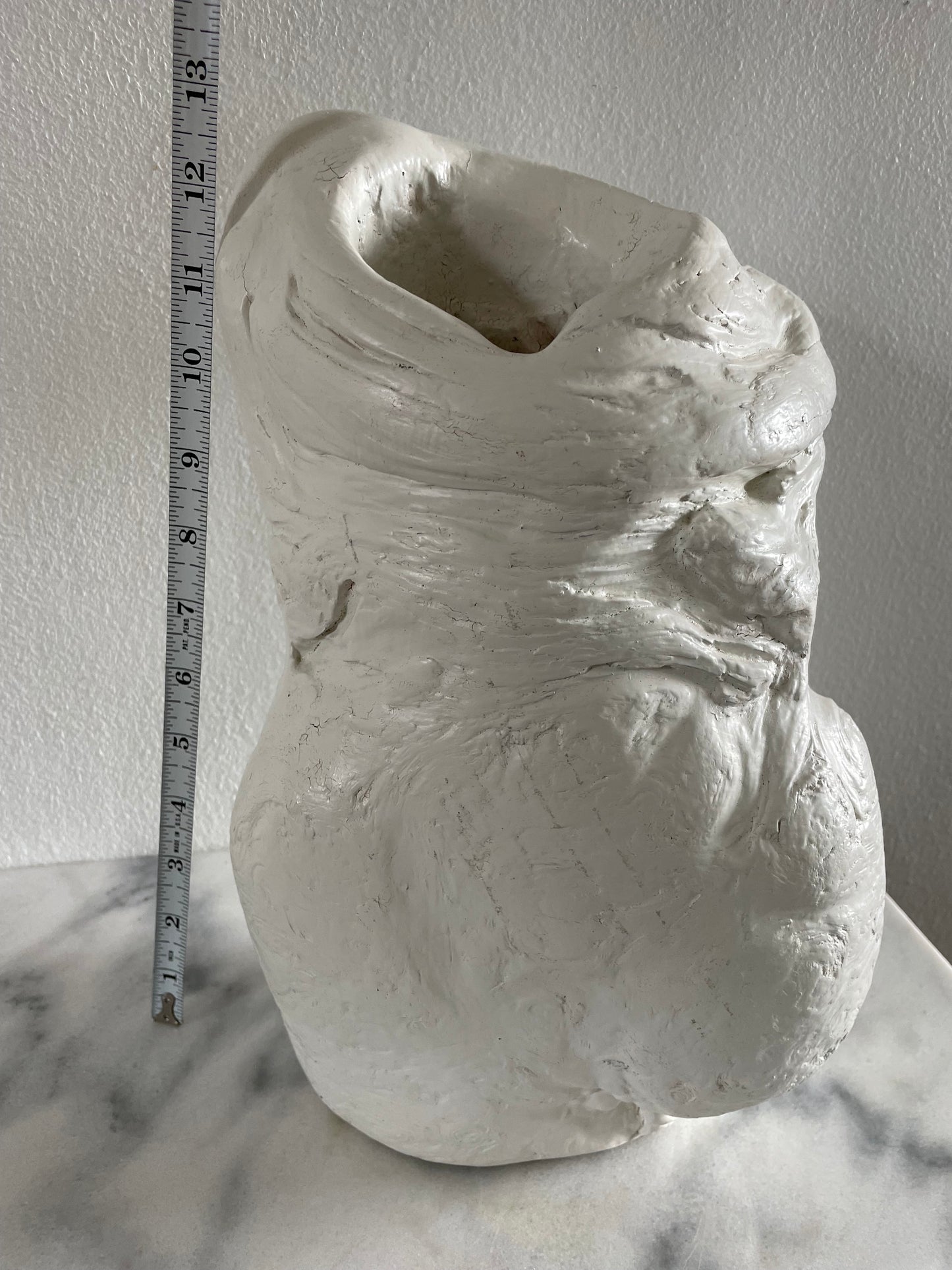 Mid 20th Century Painted Wood Burl Sculptural Vessel