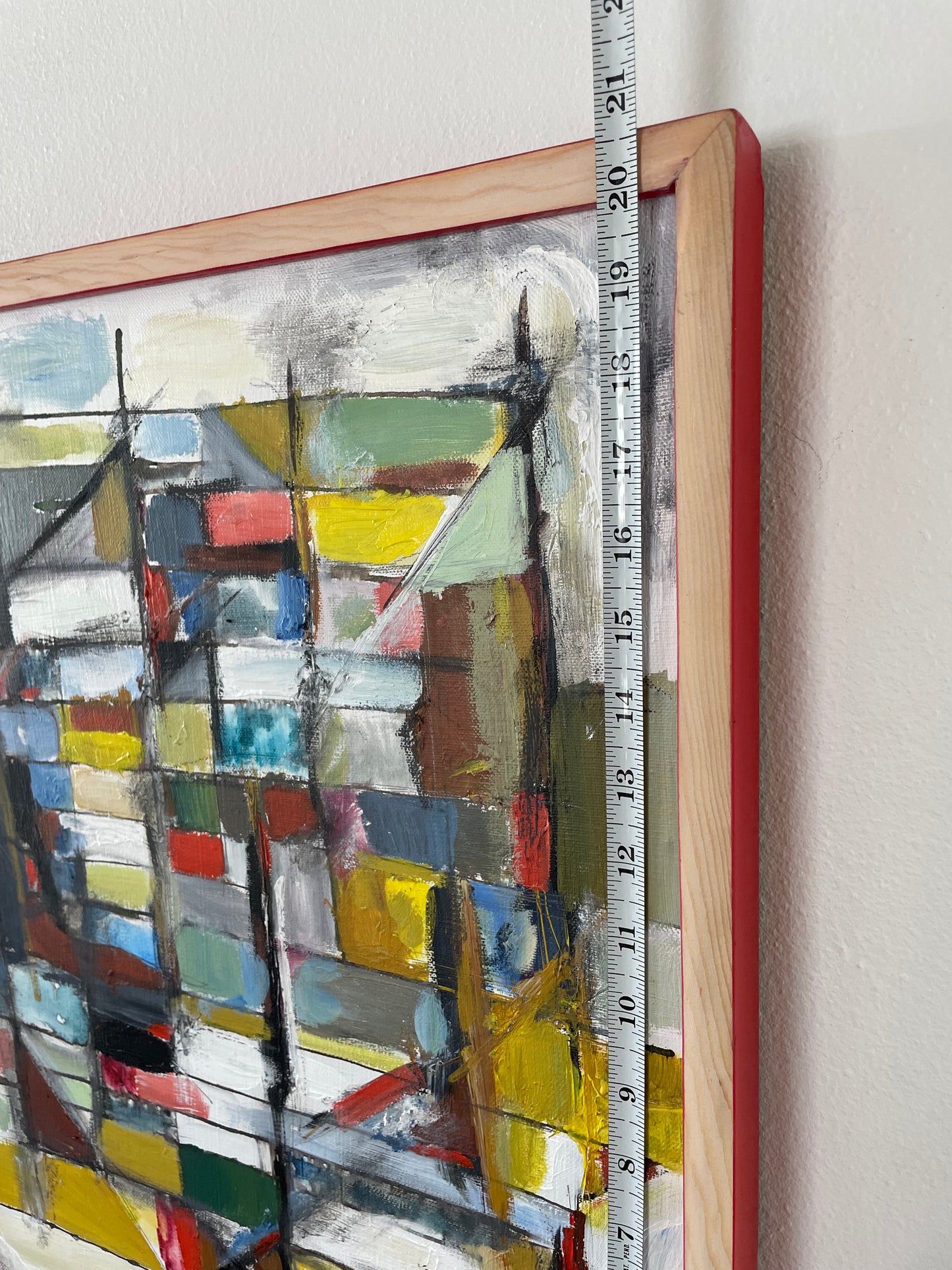 Framed Abstract Acrylic on Canvas by Francisco Peña 2025