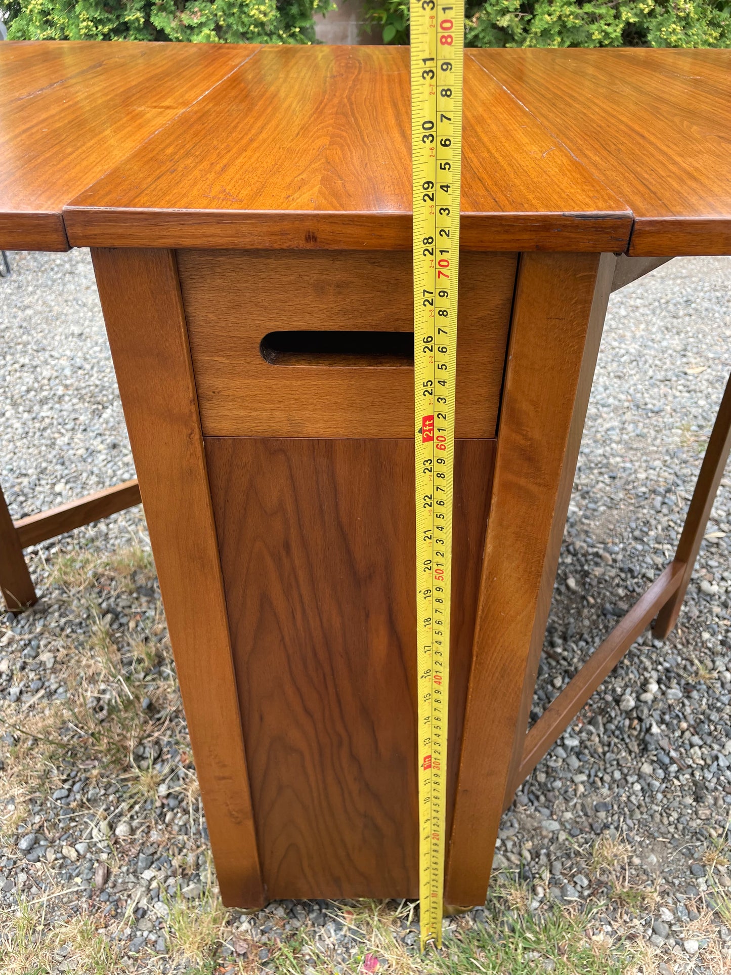 Mid 20th Century Romanian Drop Leaf Dining Table & 4 Chairs