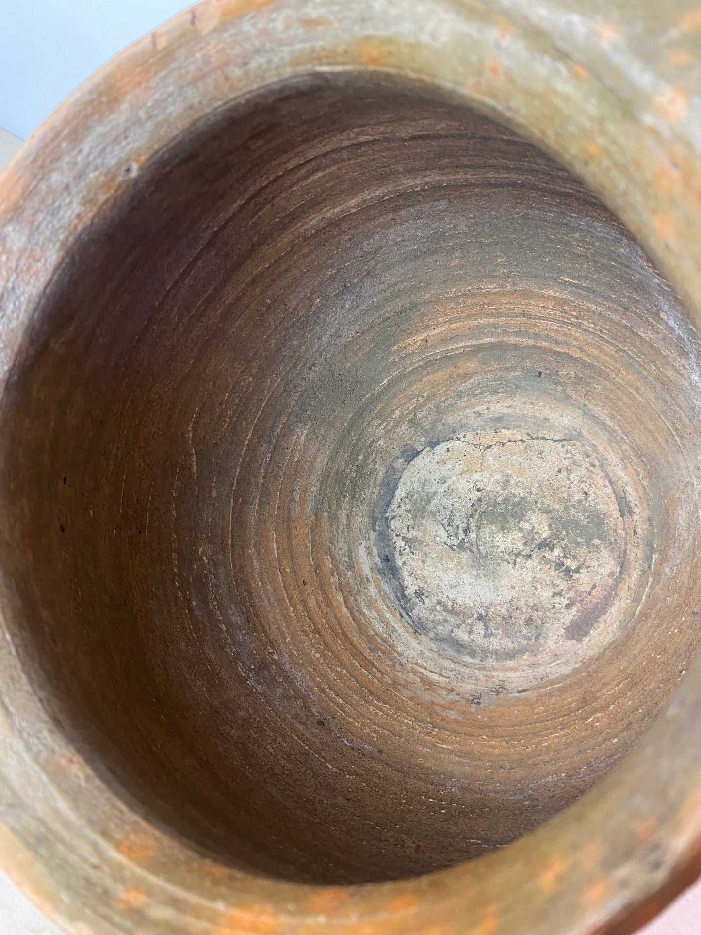 Antique Rustic Terracotta Water Jug, Mediterranean Style