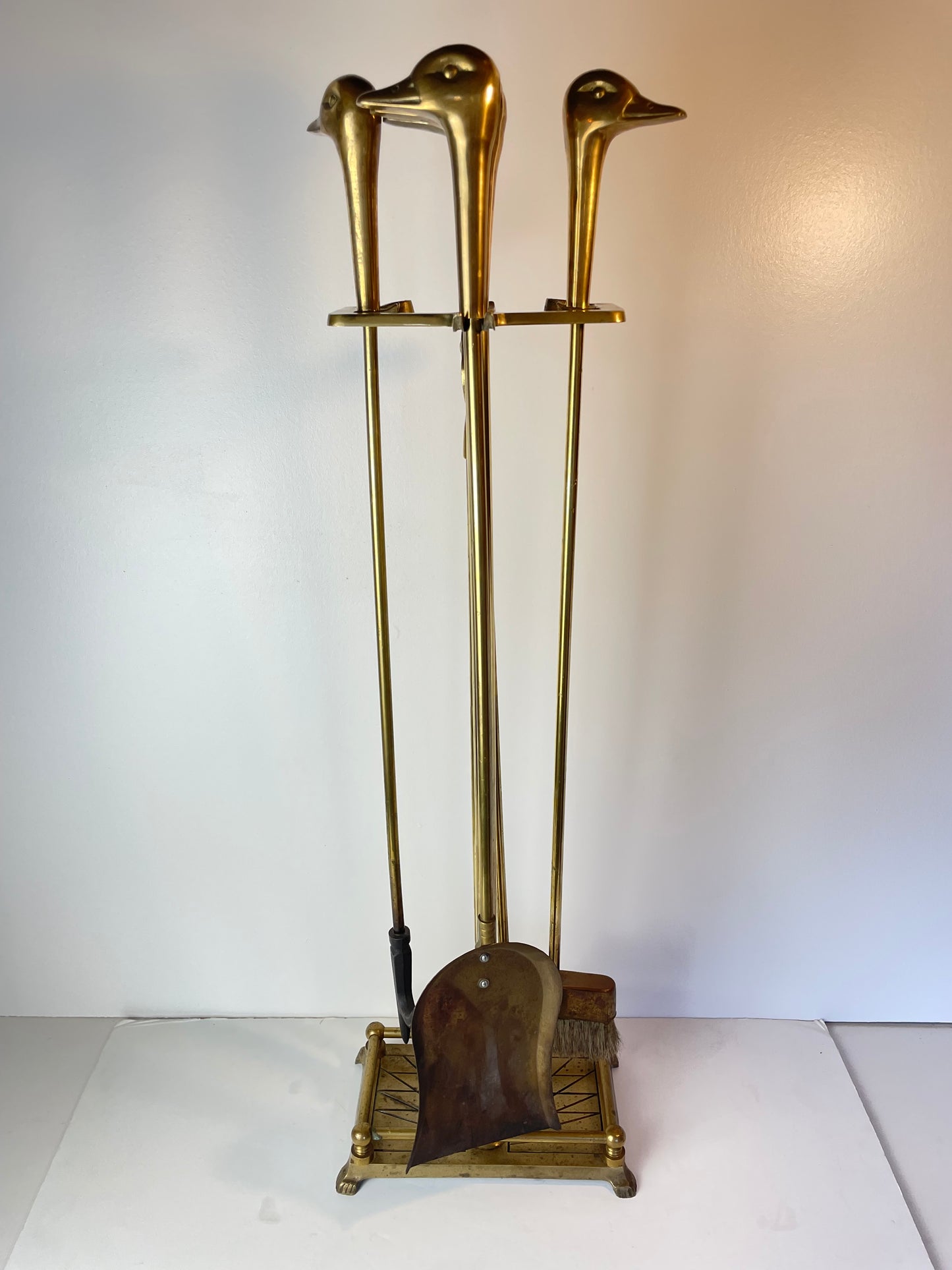 Duck Head Fireplace Set