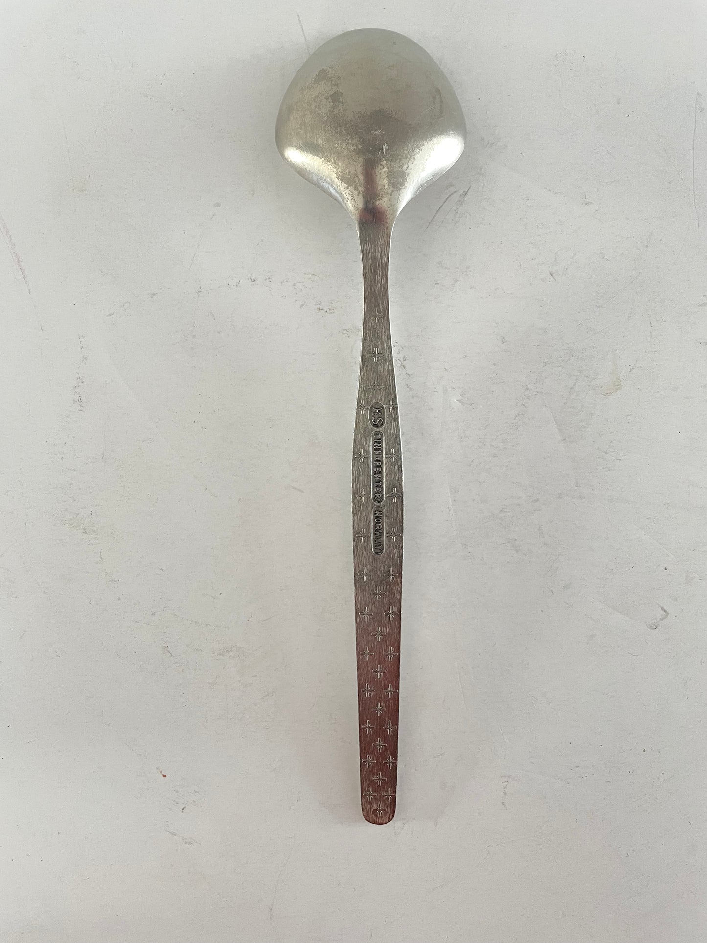 Mid-Century Modern Hardanger, Norway, Pewter Starburst Serving Spoon