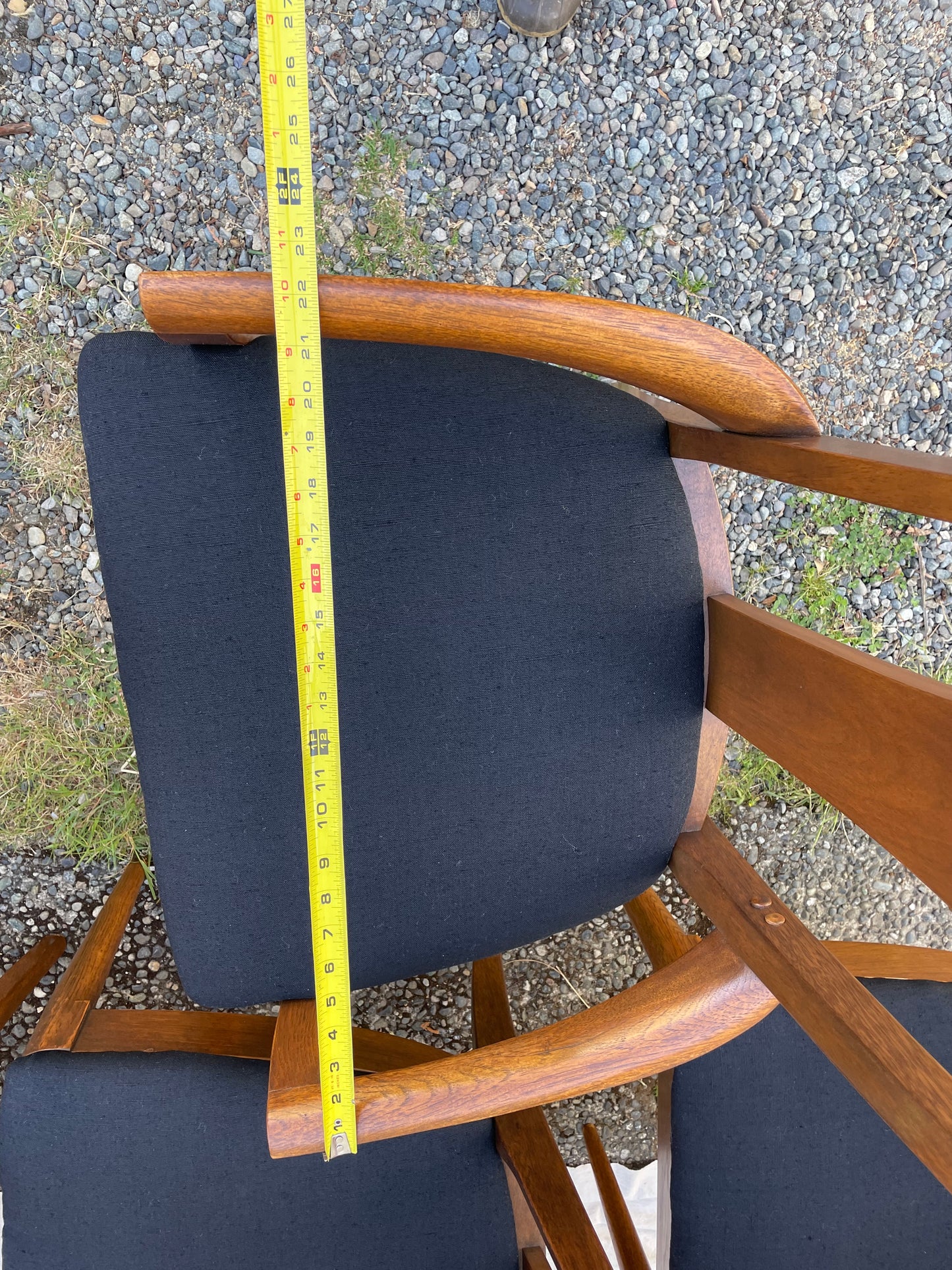 Set of 6 Mid-Century Modern Broyhill Brasilia Sculpted Walnut Dining Chairs