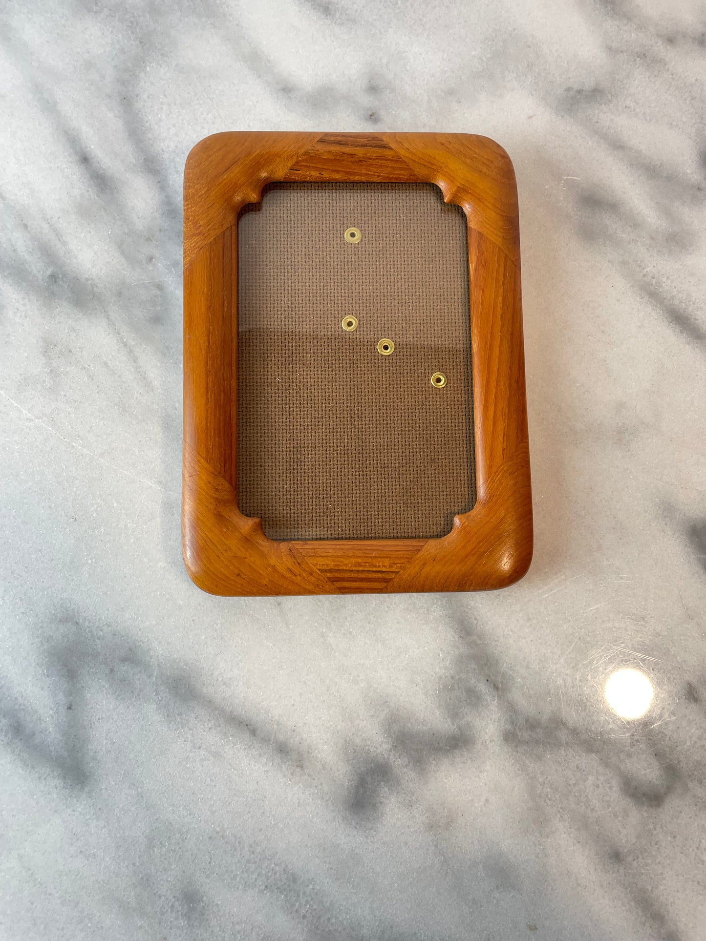 Mid-Century Modern Solid Teak Picture Frame Danish Modern Wall or Tabletop Display