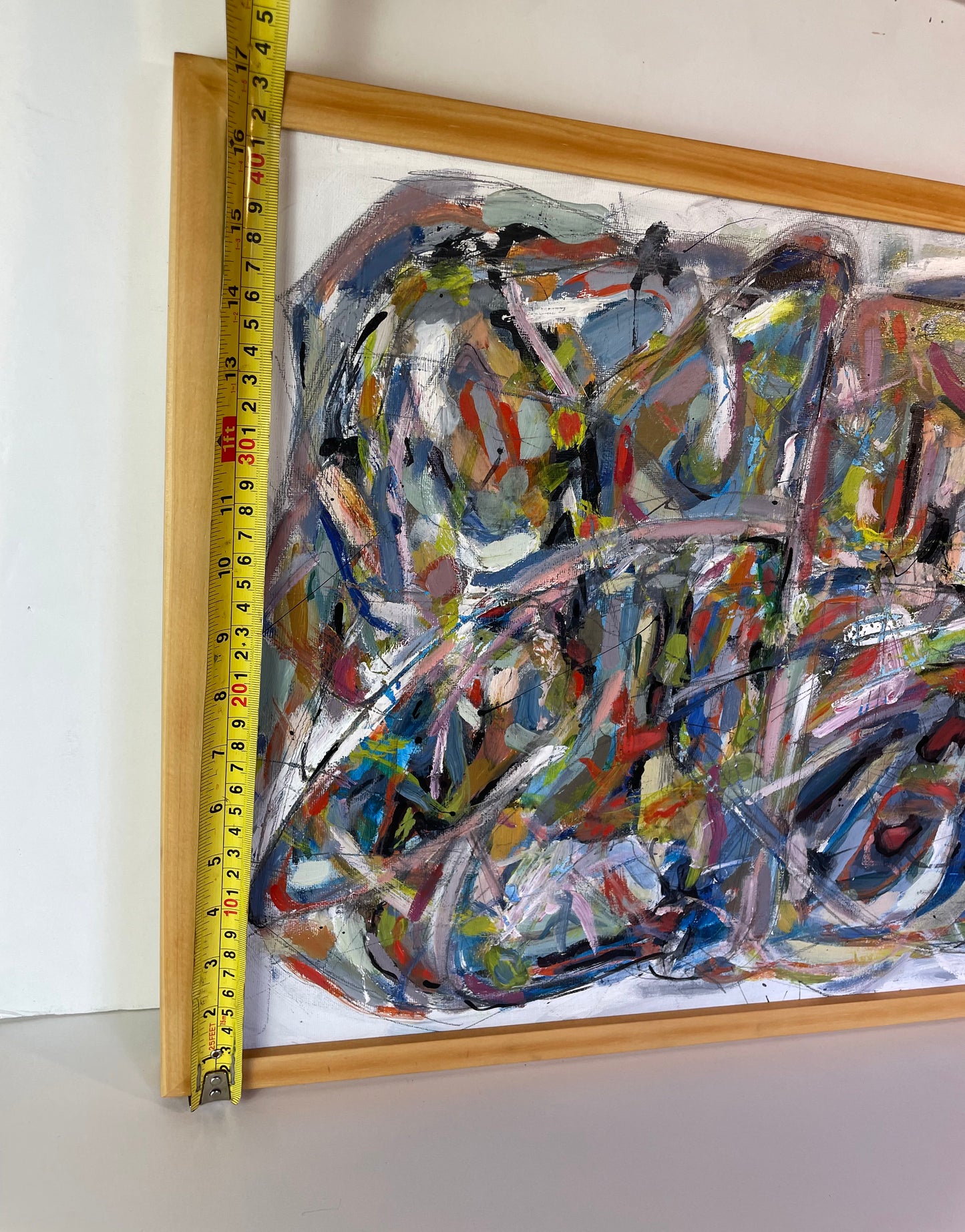 Abstract Expressionist Acrylic on Canvas Panel by Francisco Peña