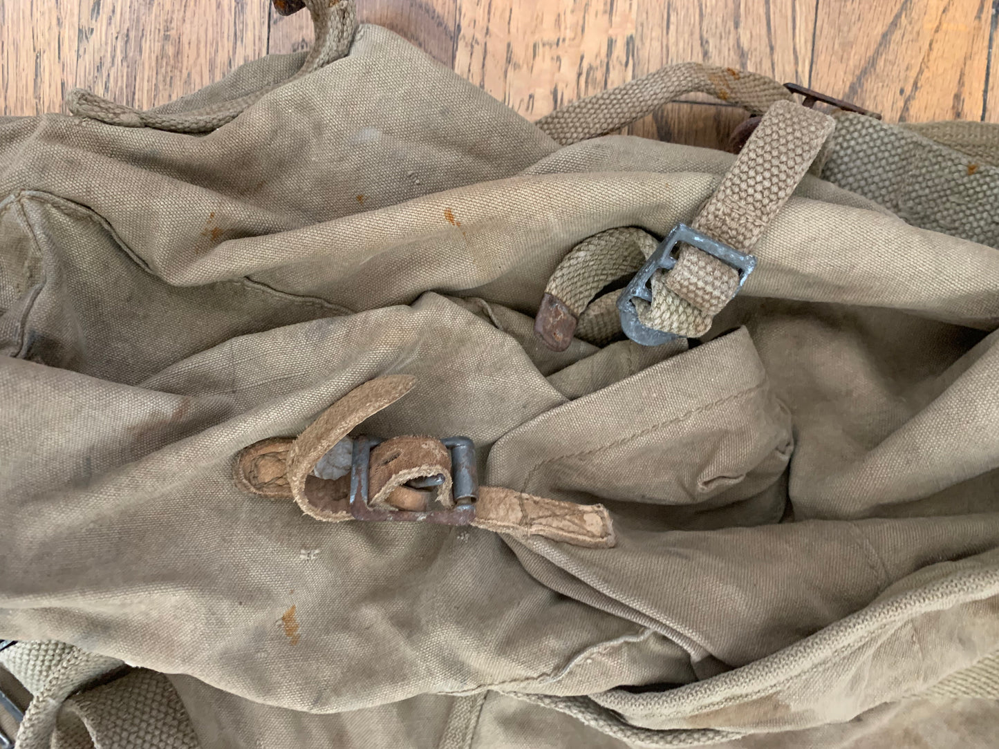 1943 WWII Era Military Rucksack with Stenciling