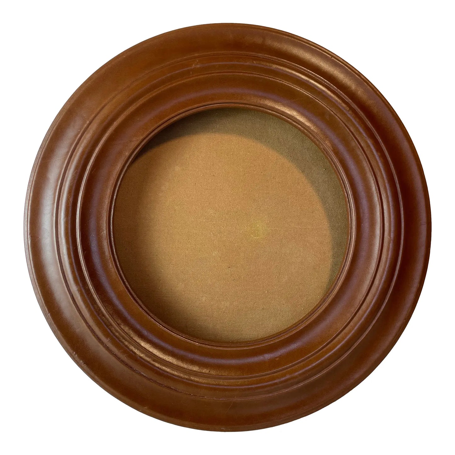 Contemporary Leather-Wrapped Picture Frame With Sculptural Molded Detailing