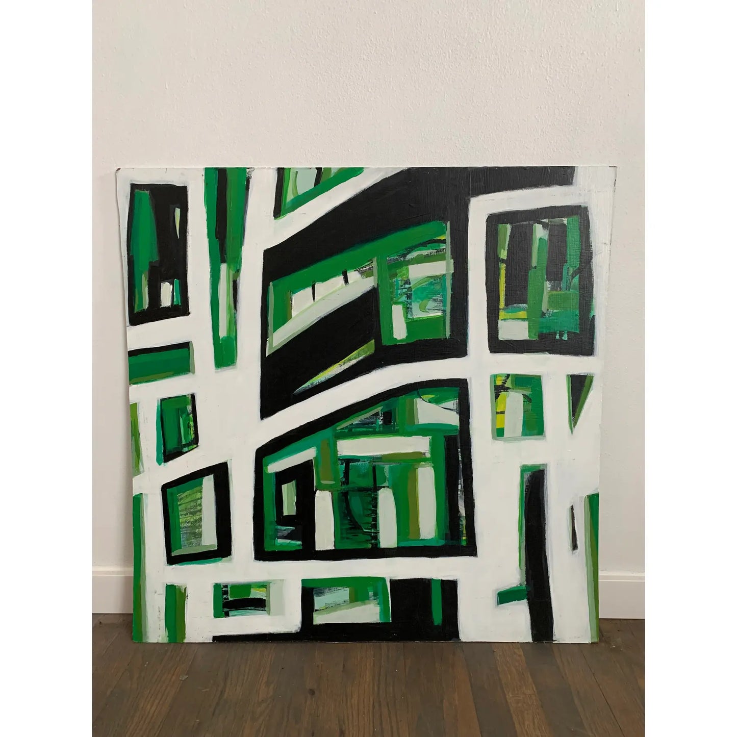 Contemporary Modern Abstract Acrylic Painting on Board