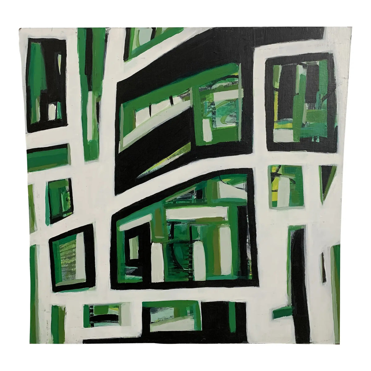 Contemporary Modern Abstract Acrylic Painting on Board