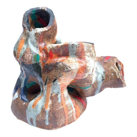 Contemporary Studio Glazed Ceramic Stoneware Abstract Sculpture