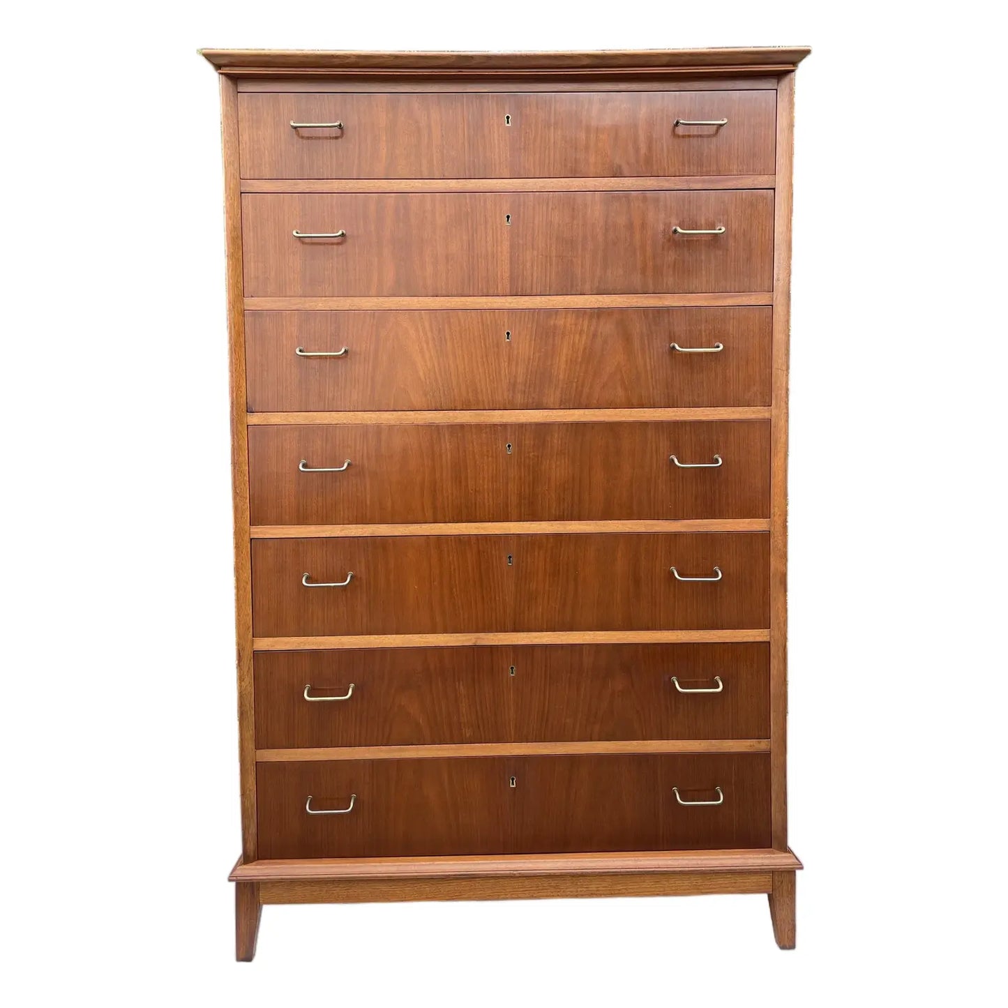 Danish Highboy Dresser Chest by Ole Wanscher