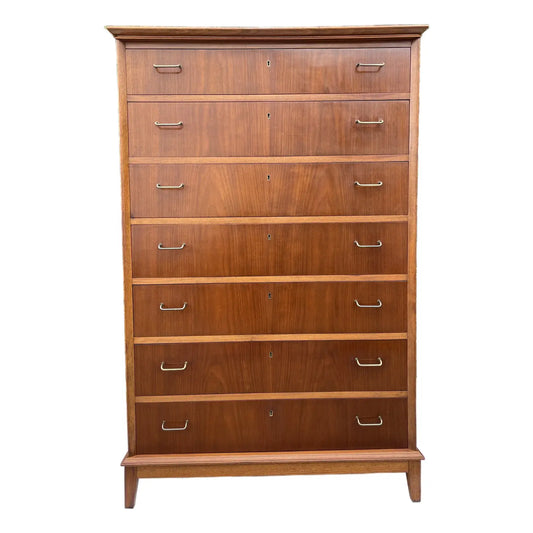 Danish Highboy Dresser Chest by Ole Wanscher