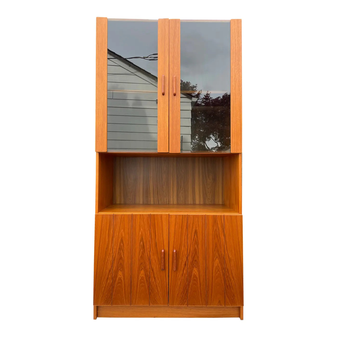 Danish Modern Teak & Smoked Glass Cabinet