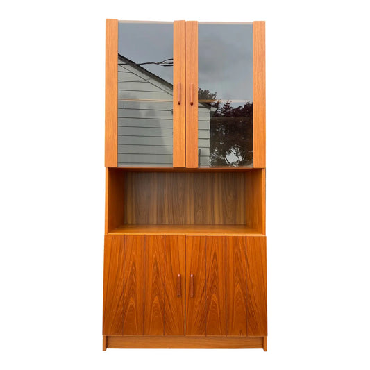 Danish Modern Teak & Smoked Glass Cabinet