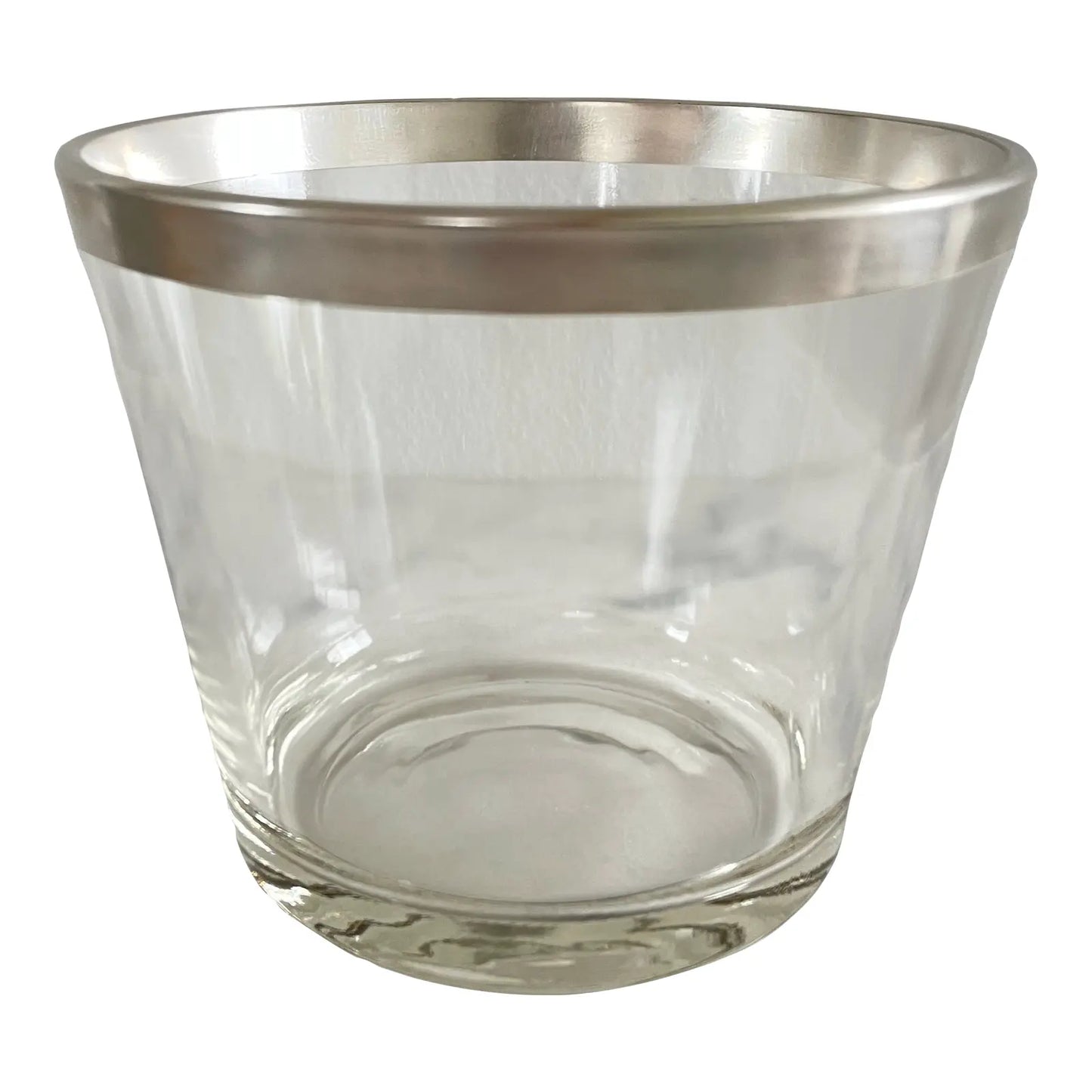 Dorothy Thorpe Mid-Century 1960s Silver-Rimmed Barware Ice Bucket