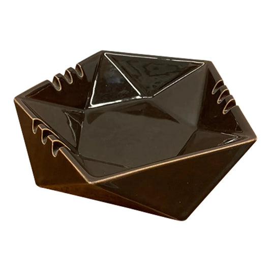 Hyalin Usa Mid-Century Pentagonal Faceted Ashtray