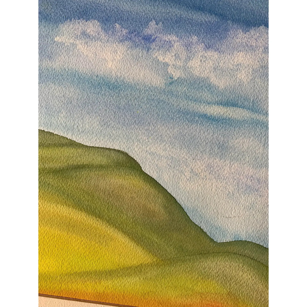 Late 20th Century Abstract Landscape Watercolor Painting by Frealon Norden Bibbins