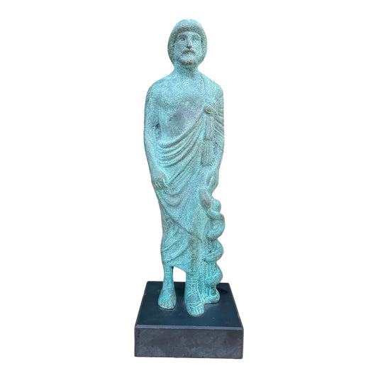 Late 20th Century Asclepius Ancient Greek God of Medicine Healing Statue