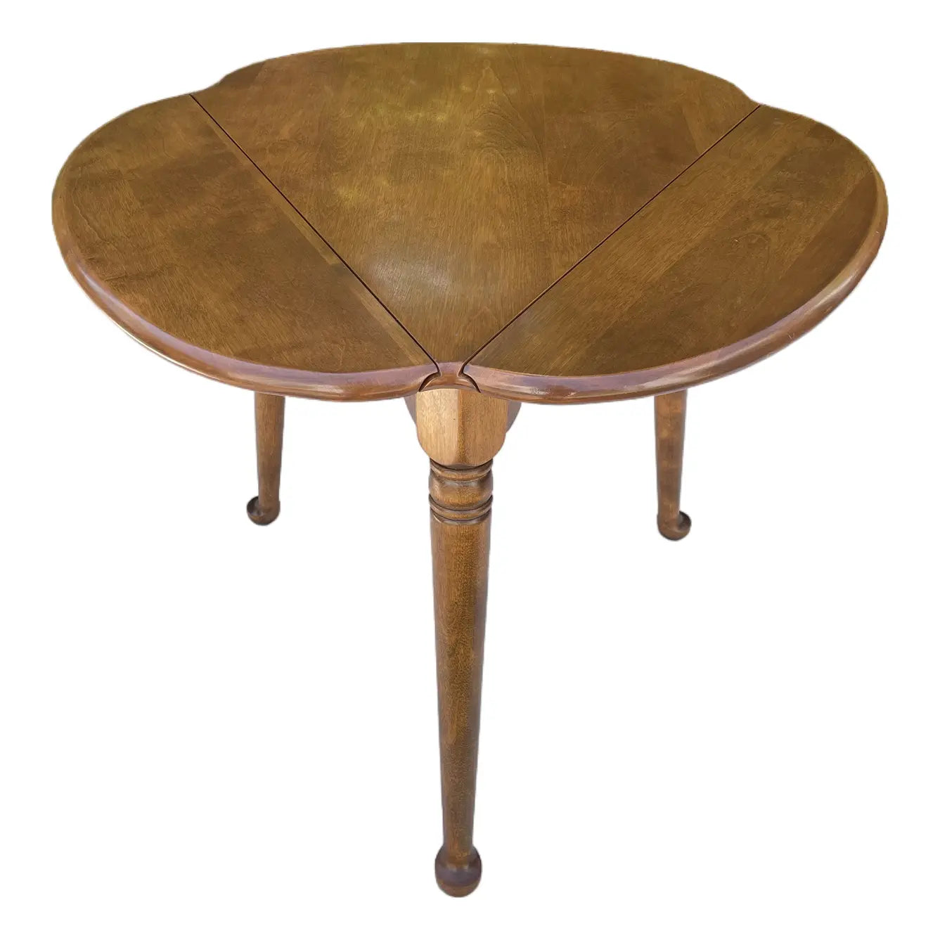 Ethan Allen Heirloom Nutmeg Maple Trefoil Drop Leaf Table, Model #0871