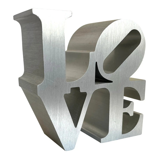 Robert Indiana Style Pop Art Typography "Love" Desk Sculpture
