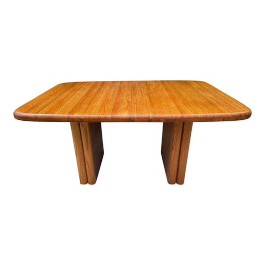 Late 20th Century Vintage Organic Modern Sculpted Oak Dining Table