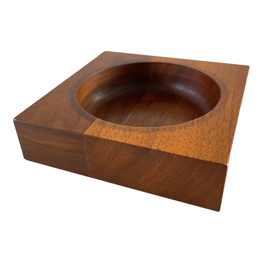 Mid 20th Century American Walnut Modernist Scoop Bowl