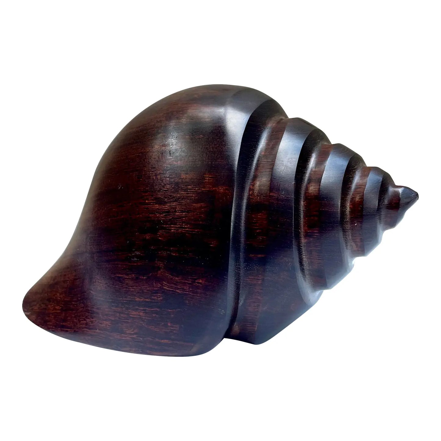 Mid 20th Century Carved & Polished Rosewood Conch Shell