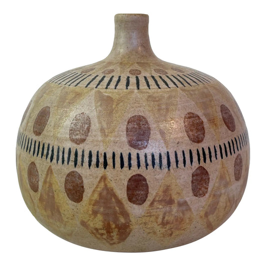 Mid 20th Century Ceramic Weedpot With Archaizing Decoration