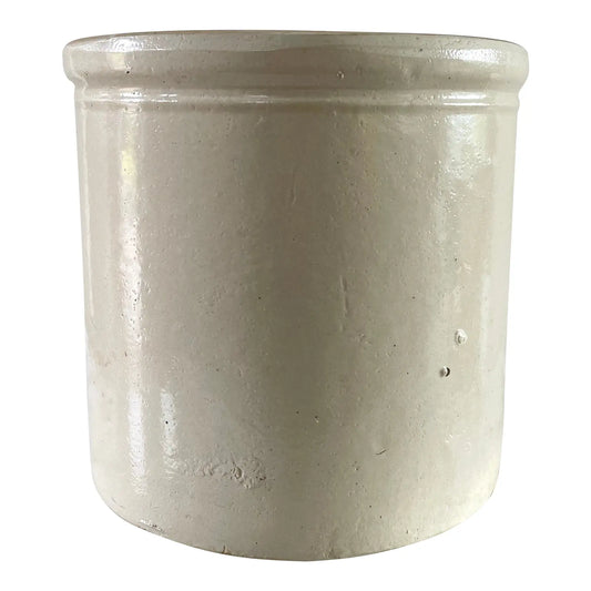 Mid 20th Century Earthenware Pottery Fermenting Crock Farmhouse Country Storage Vessel